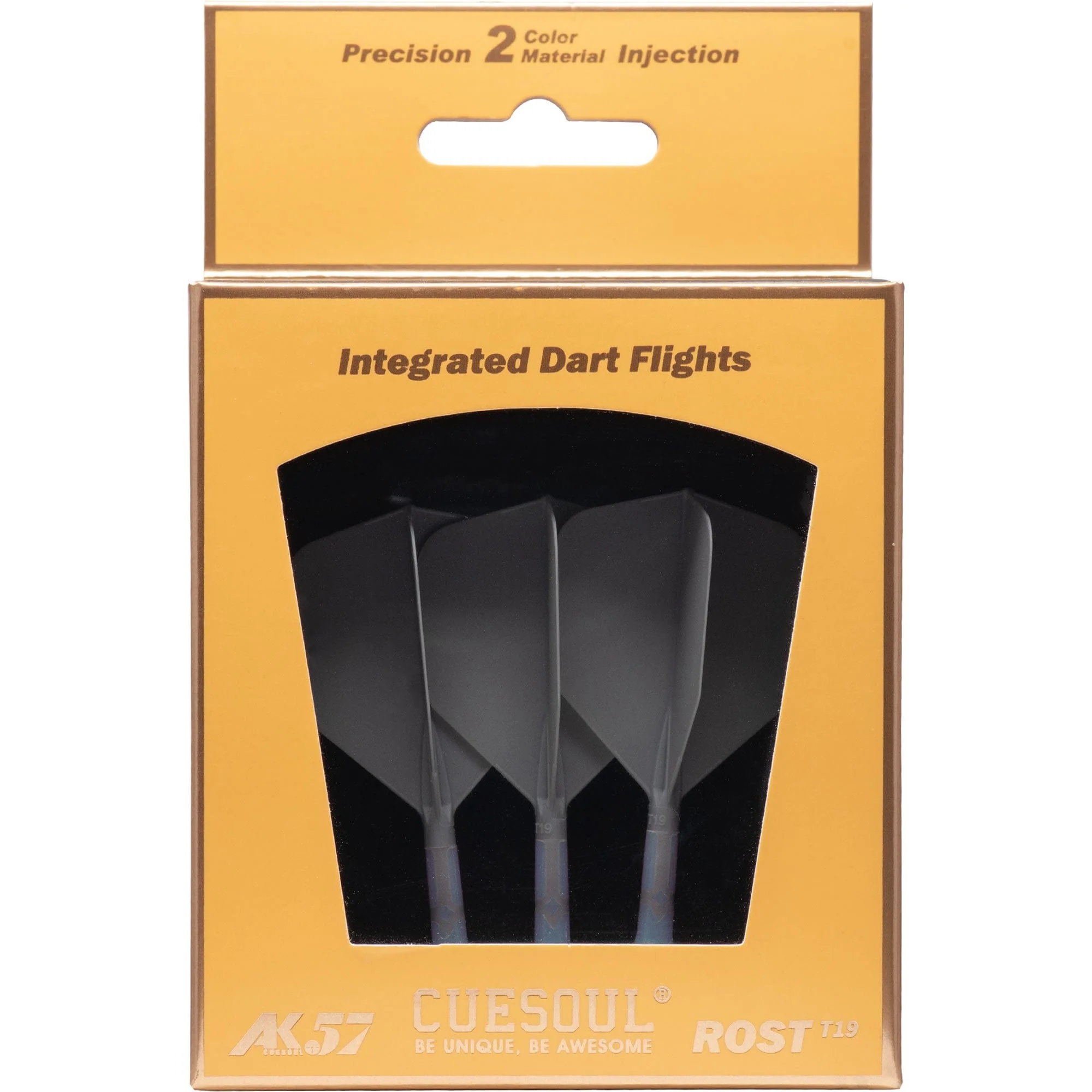 *Cuesoul Rost T19 Integrated Dart Shaft and Flights - Big Wing - Sky Blue with Grey Flight - Image 9