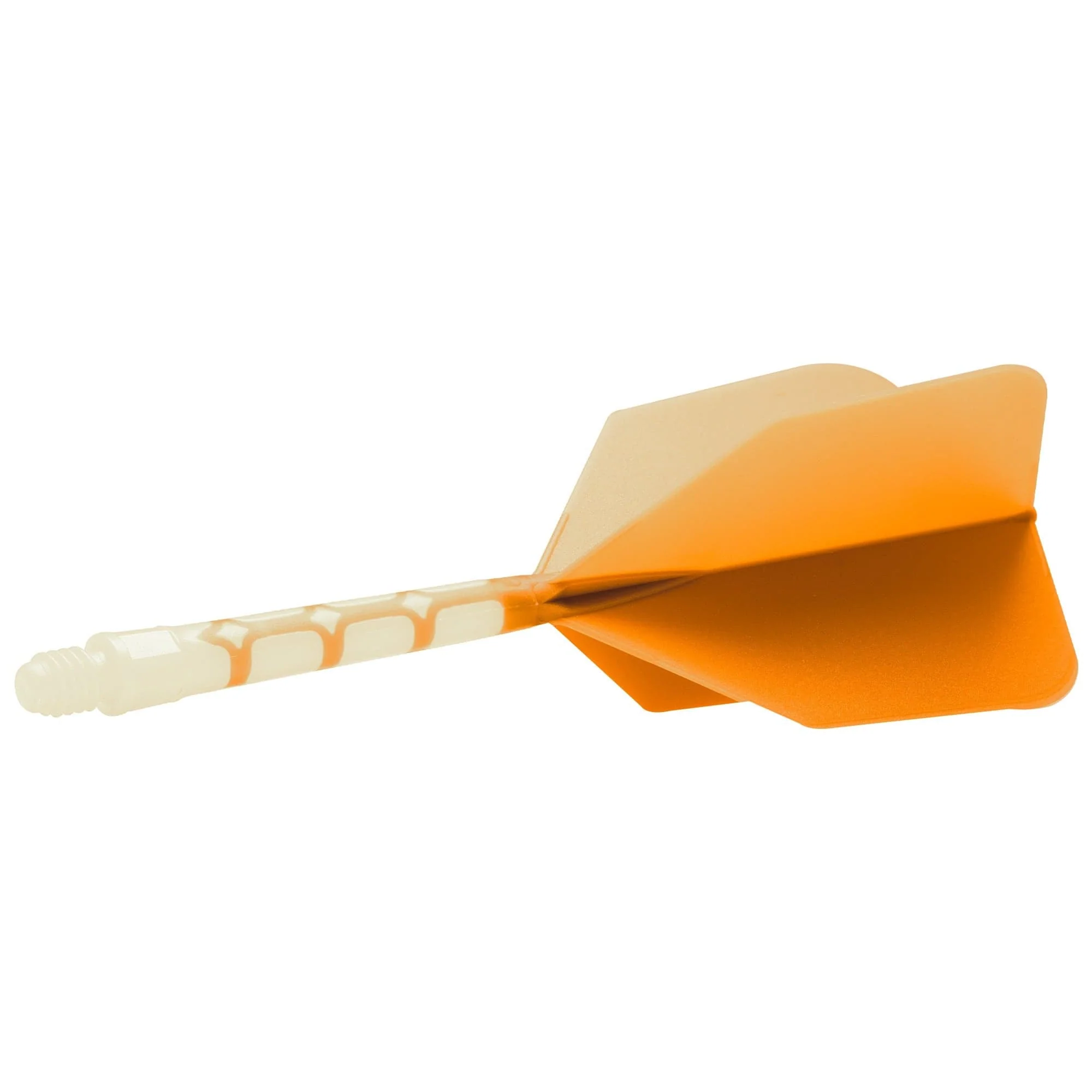 *Cuesoul Rost T19 Integrated Dart Shaft and Flights - Big Wing - White with Orange Flight - Image 5