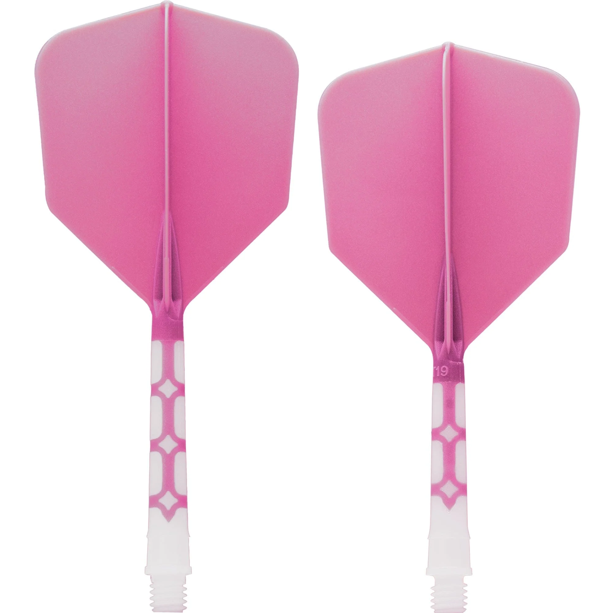 Cuesoul Rost T19 Integrated Dart Shaft and Flights - Big Wing - White with Pink Flight - Image 3