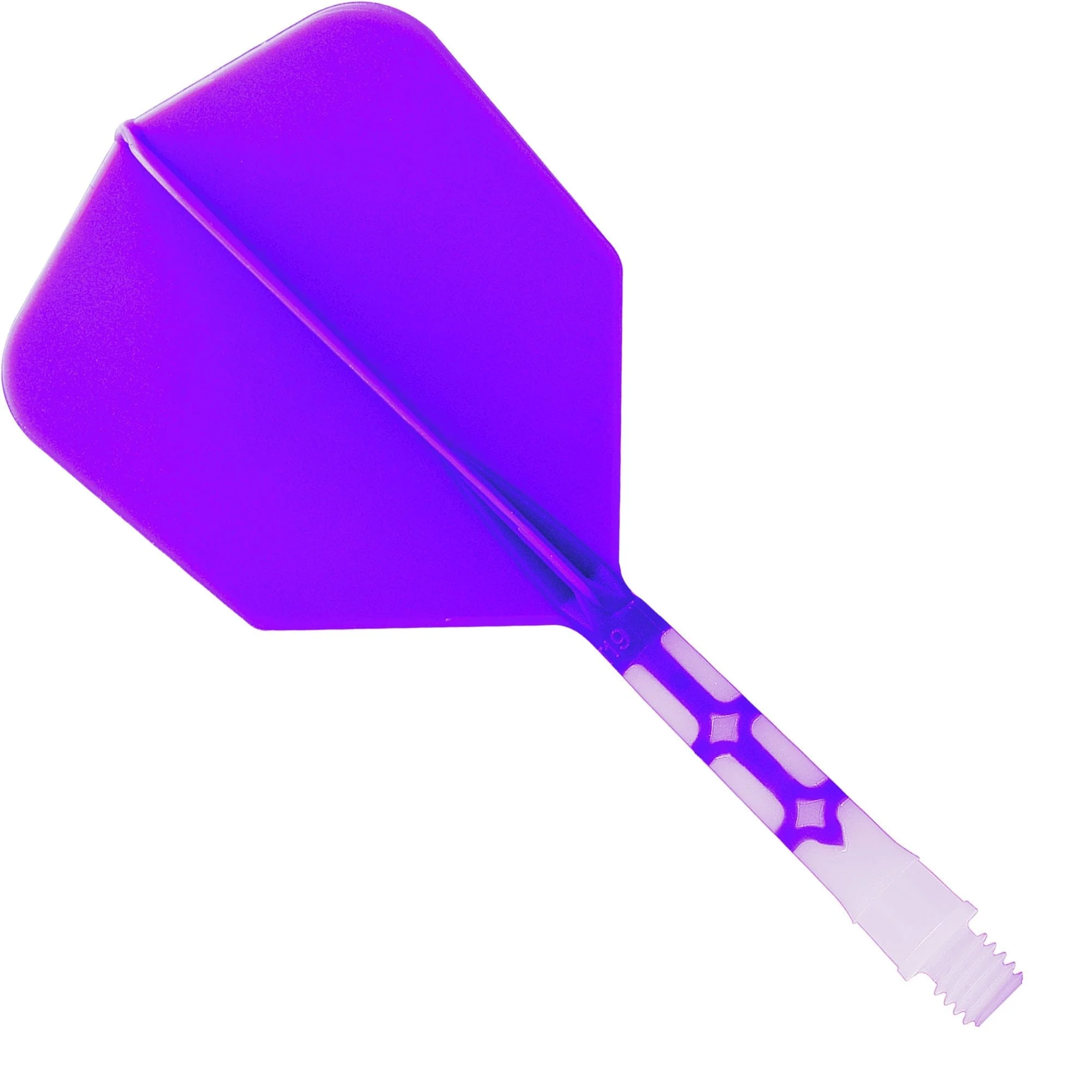 Cuesoul Rost T19 Integrated Dart Shaft and Flights - Big Wing - White with Purple Flight - Image 2
