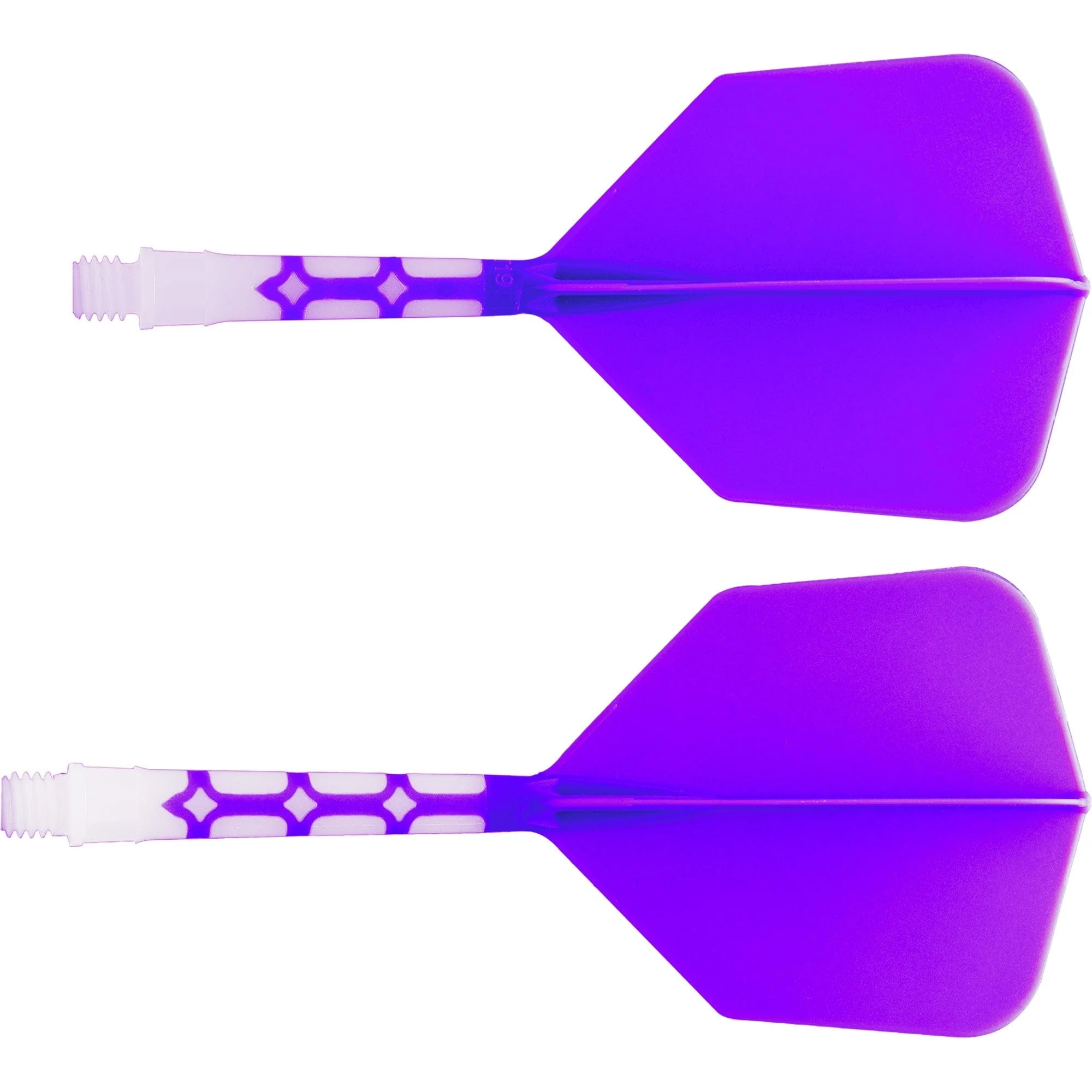 Cuesoul Rost T19 Integrated Dart Shaft and Flights - Big Wing - White with Purple Flight - Image 4