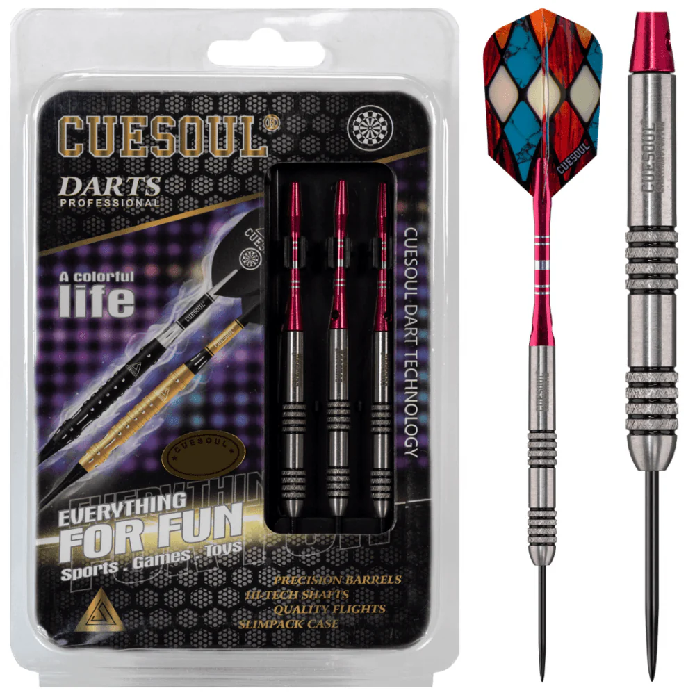 *Cuesoul - Steel Tip Tungsten Darts - Traditional - Knurled - 22g