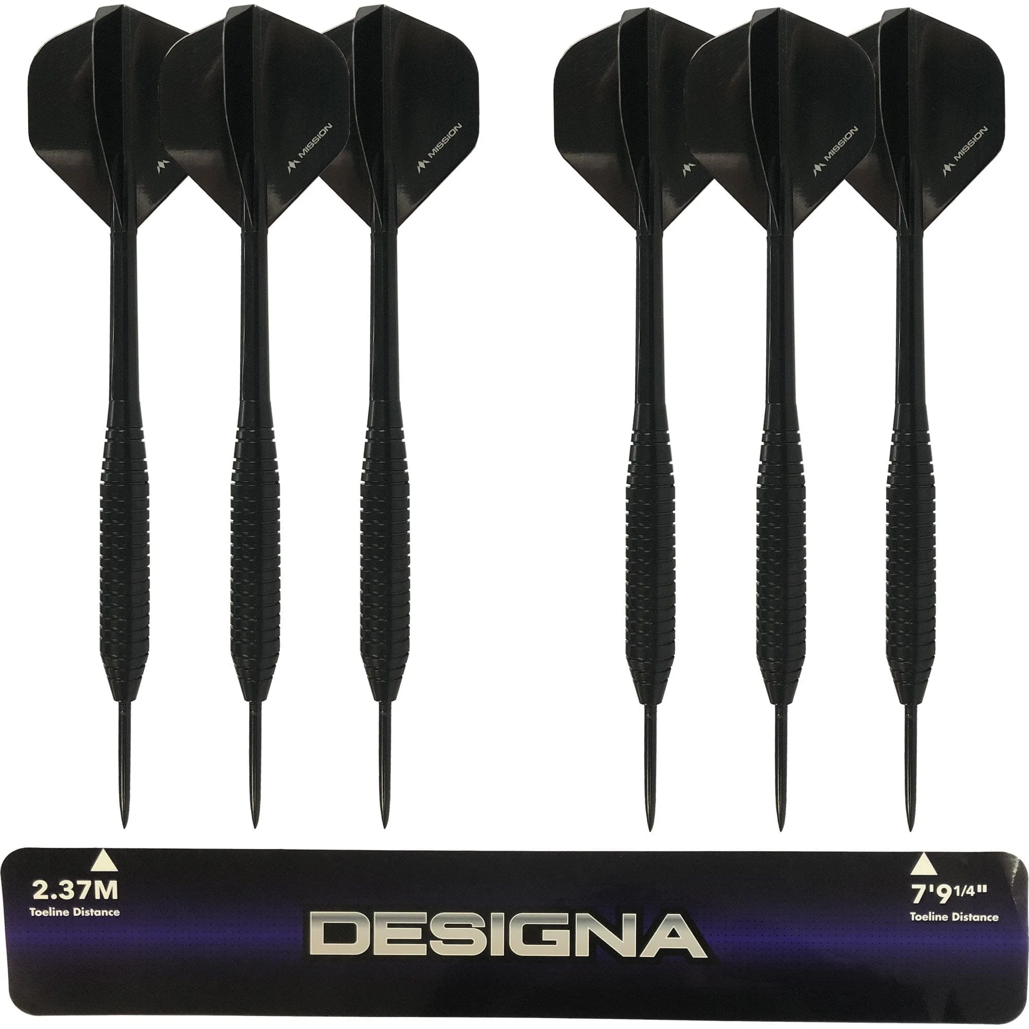 Dartboard Set: Mission Samurai II Dartboard + Pro Surround + Throwline + 6 Darts - Image 4