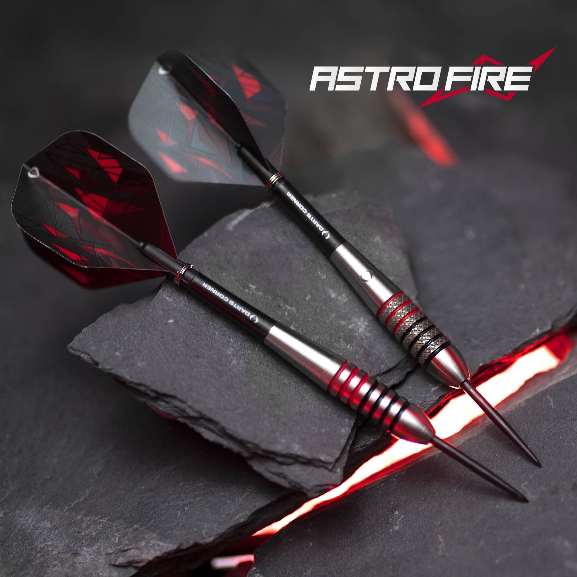 Darts Corner Astrofire Darts - Steel Tip - Ringed - Black & Red - Image 10