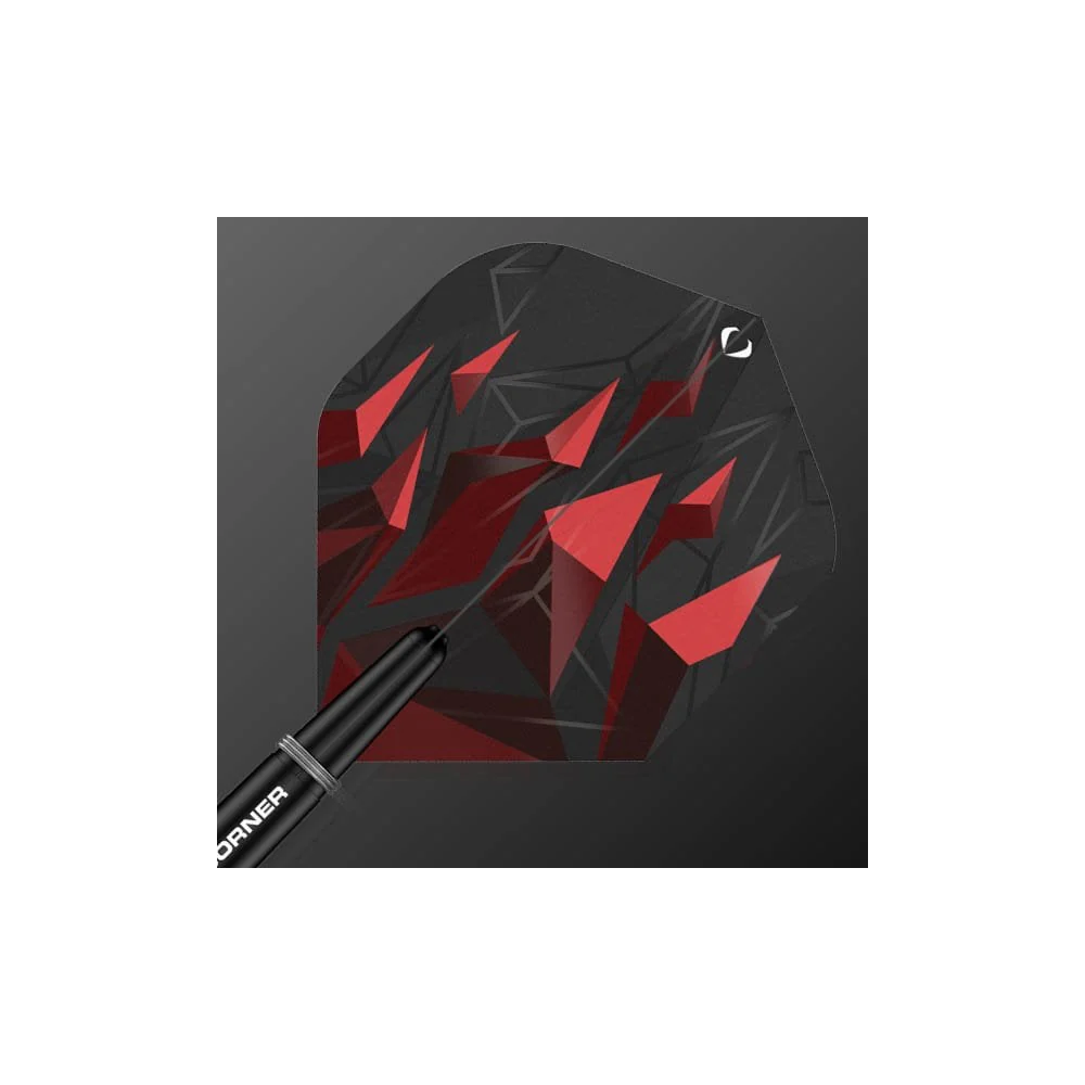 Darts Corner Astrofire Darts - Steel Tip - Ringed - Black & Red - Image 12