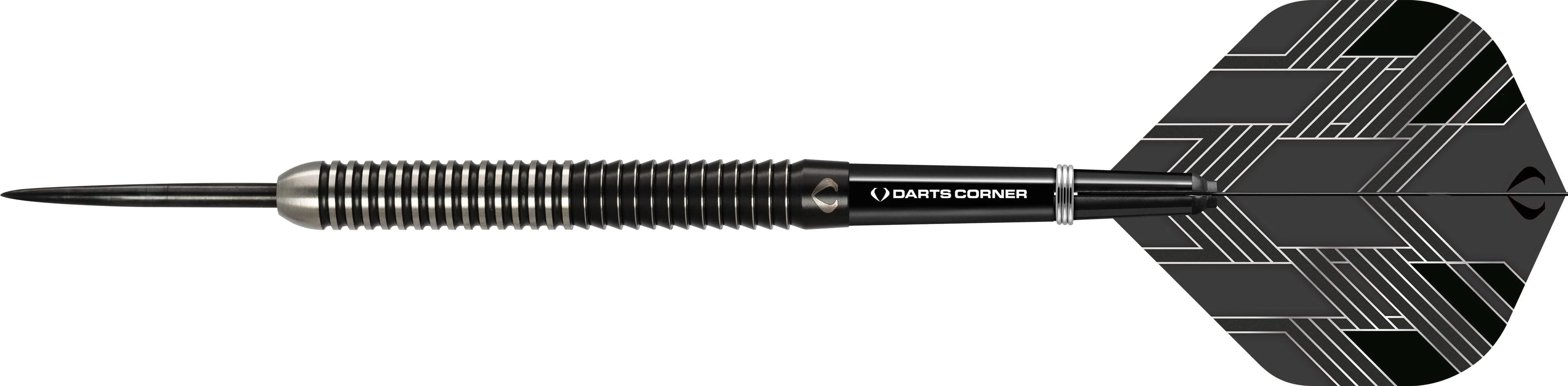 *Darts Corner BlackFin Darts - Steel Tip - M1 - Straight - Black - Image 2