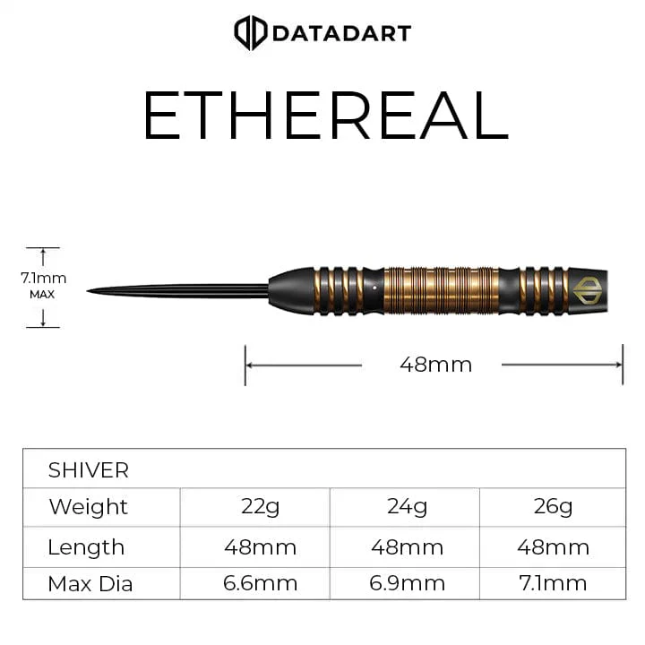 Datadart Ethereal Darts - Steel Tip - 90% Tungsten - Image 3