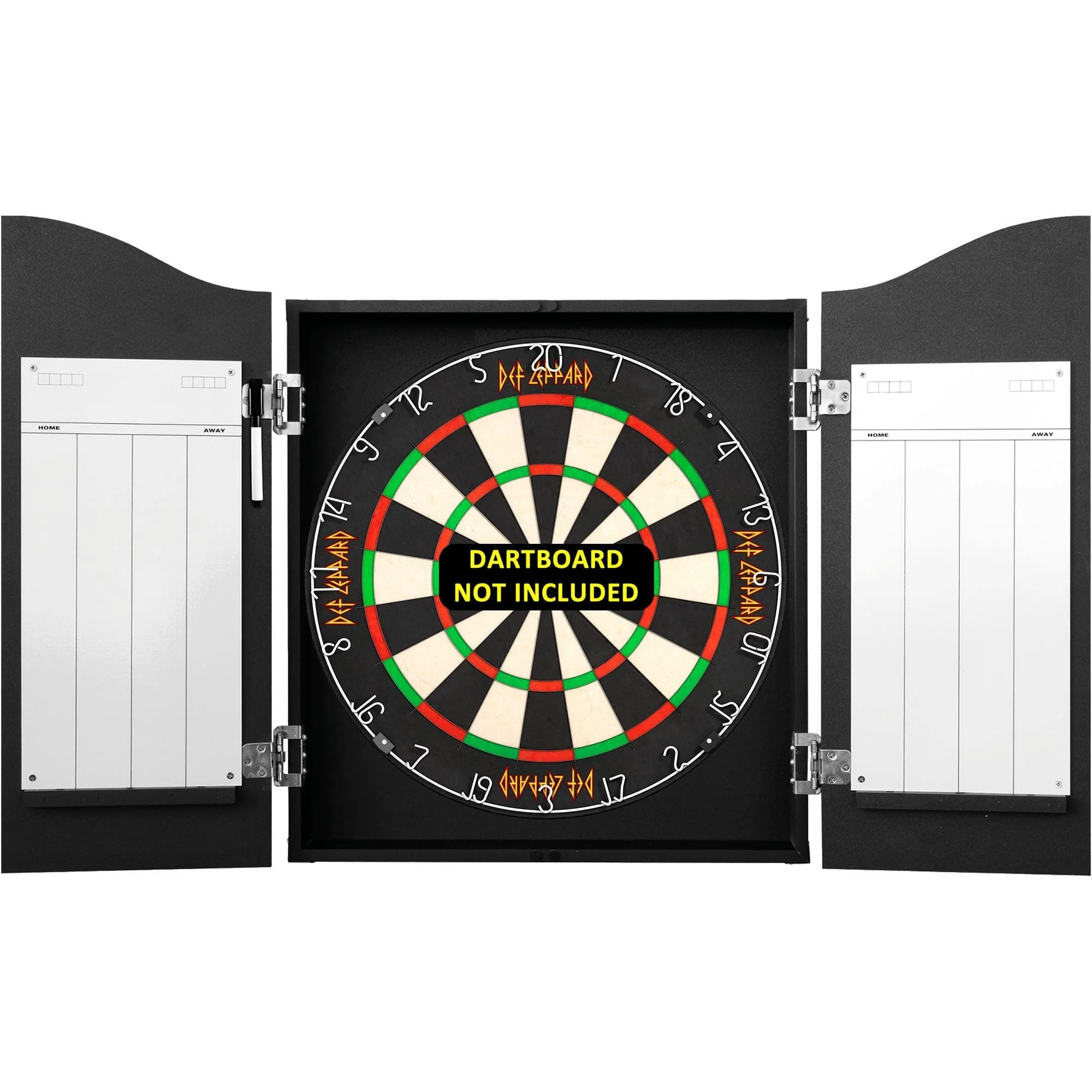 Def Leppard Dartboard Cabinet - Official Licensed - C6 - Premium Black - Union Jack - Image 4