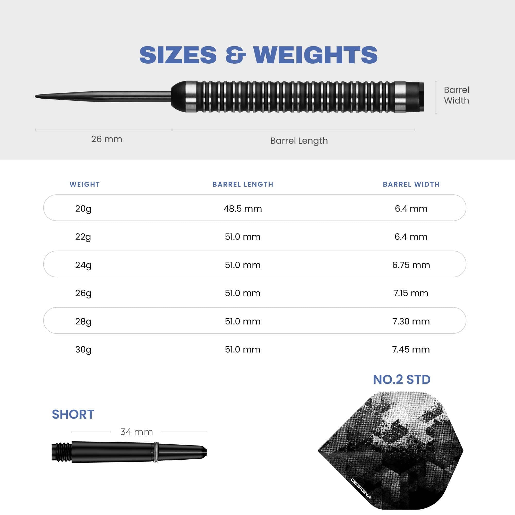 Designa Dark Thunder V2 Darts - Steel Tip - Black - Image 4