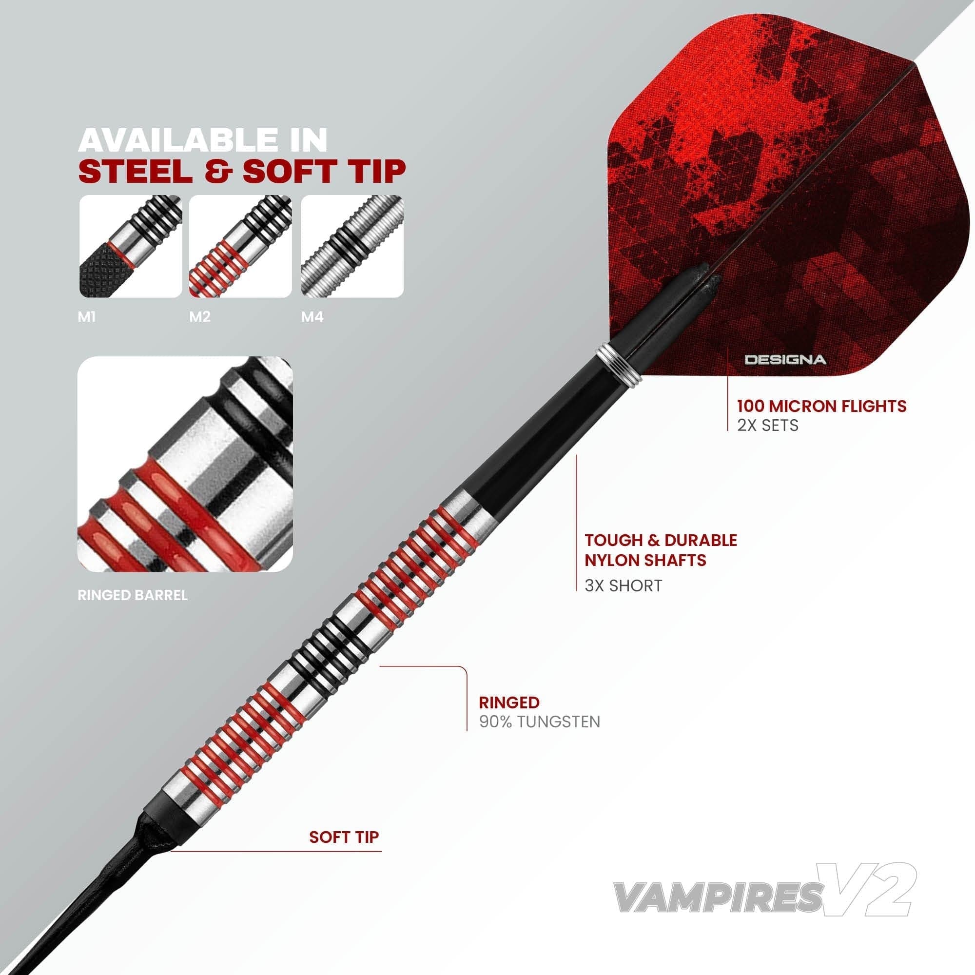 Designa Vampires V2 Darts - Soft Tip - M2 - Image 3
