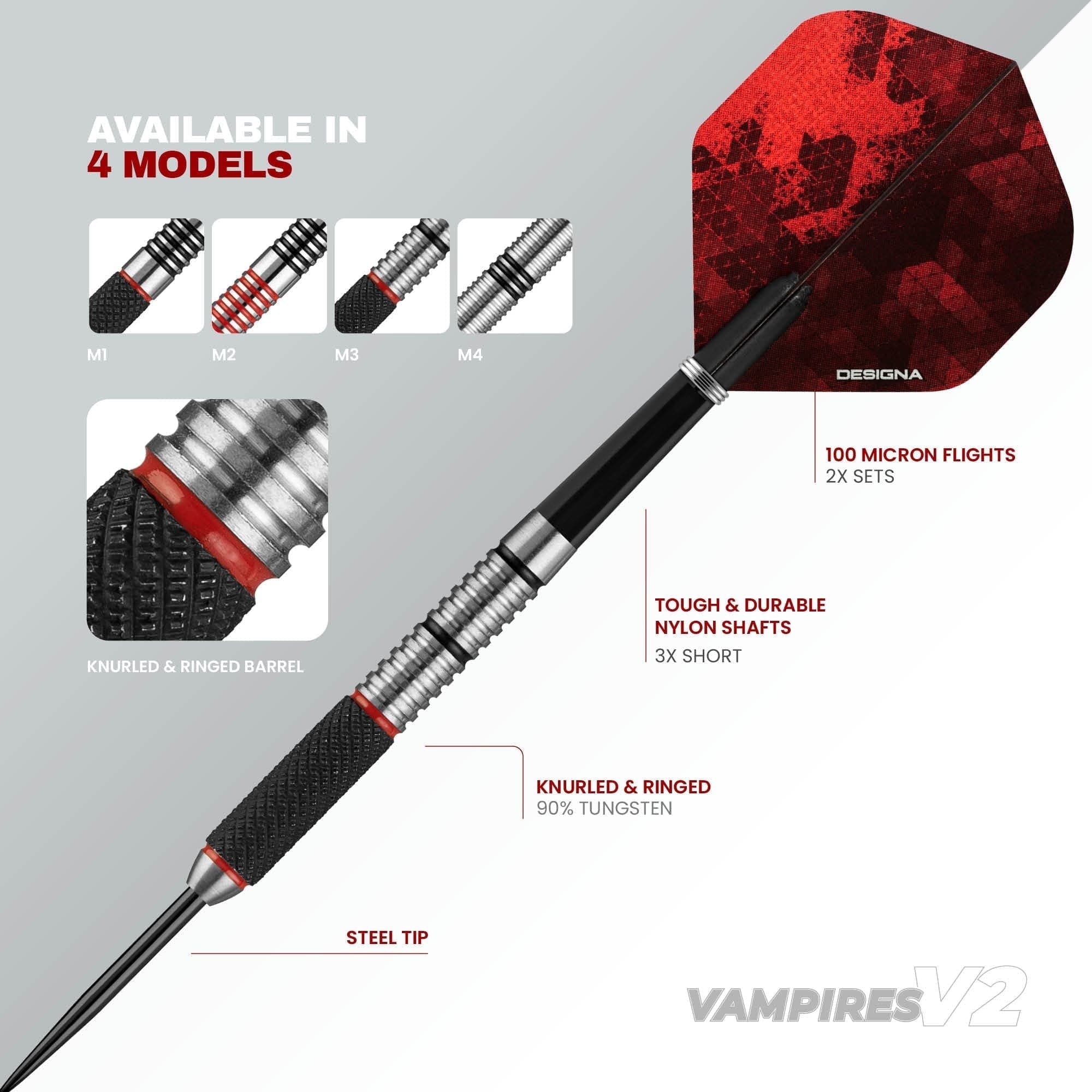 Designa Vampires V2 Darts - Steel Tip - M3 - Image 3