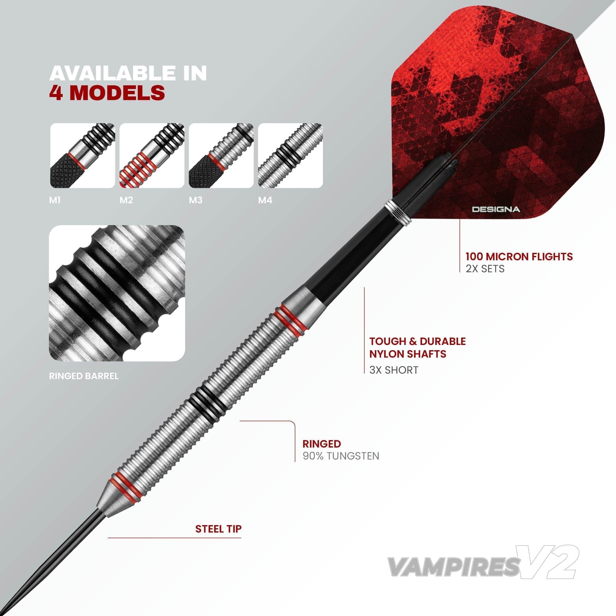 Designa Vampires V2 Darts - Steel Tip - M4 - Image 3