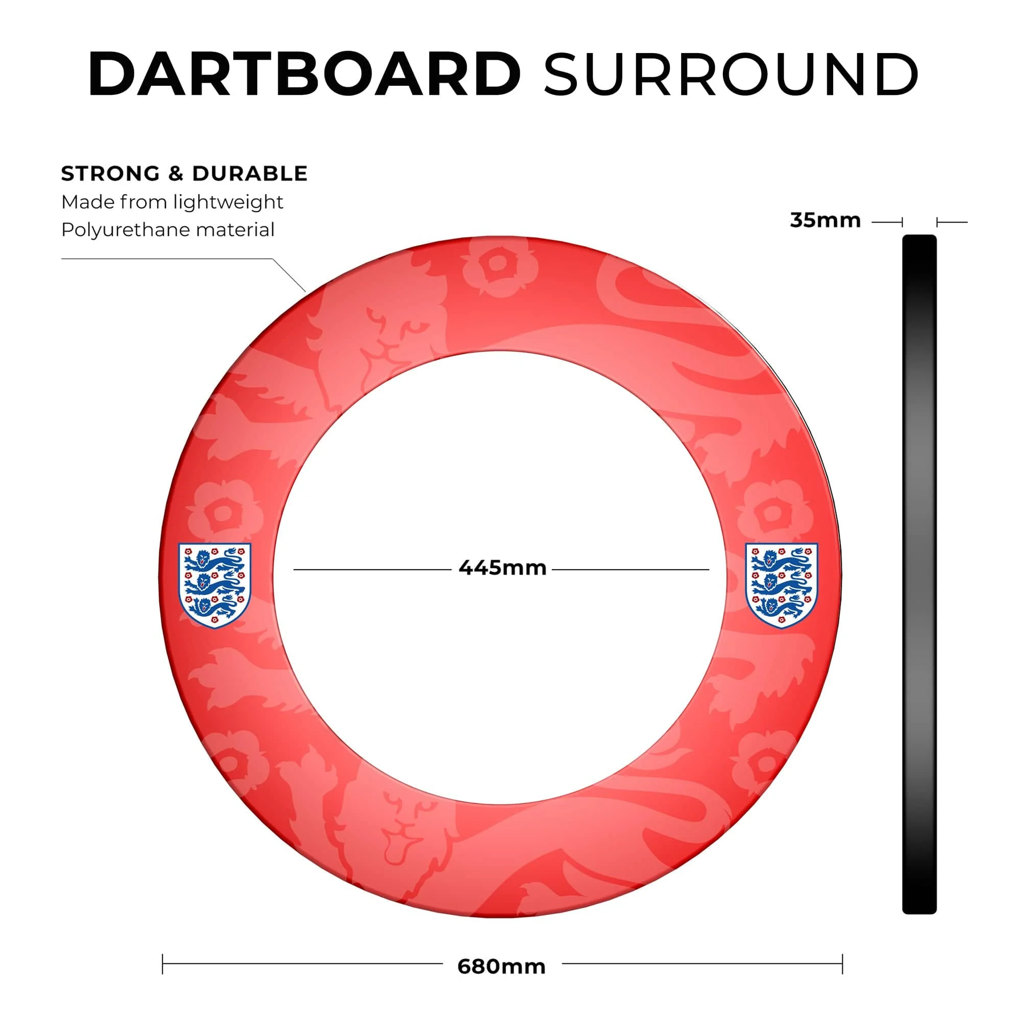 England Football Dartboard Surround - Official Licensed - S3 - Red Lions - Image 4