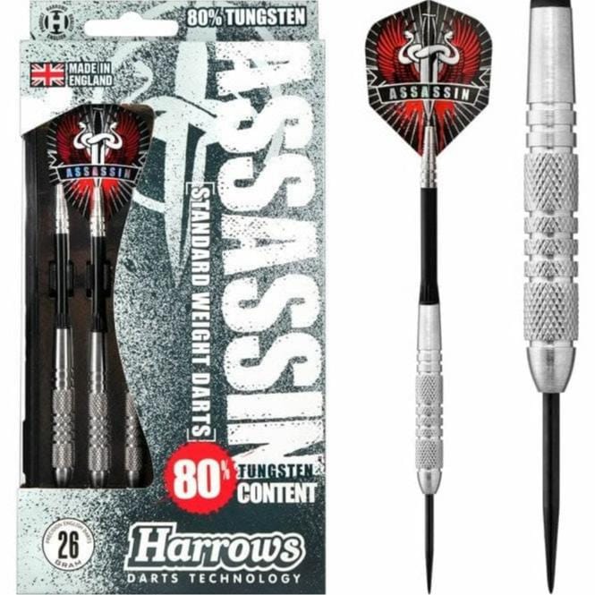 *Harrows Assassin Darts - Steel Tip - Std - Knurled - 26g