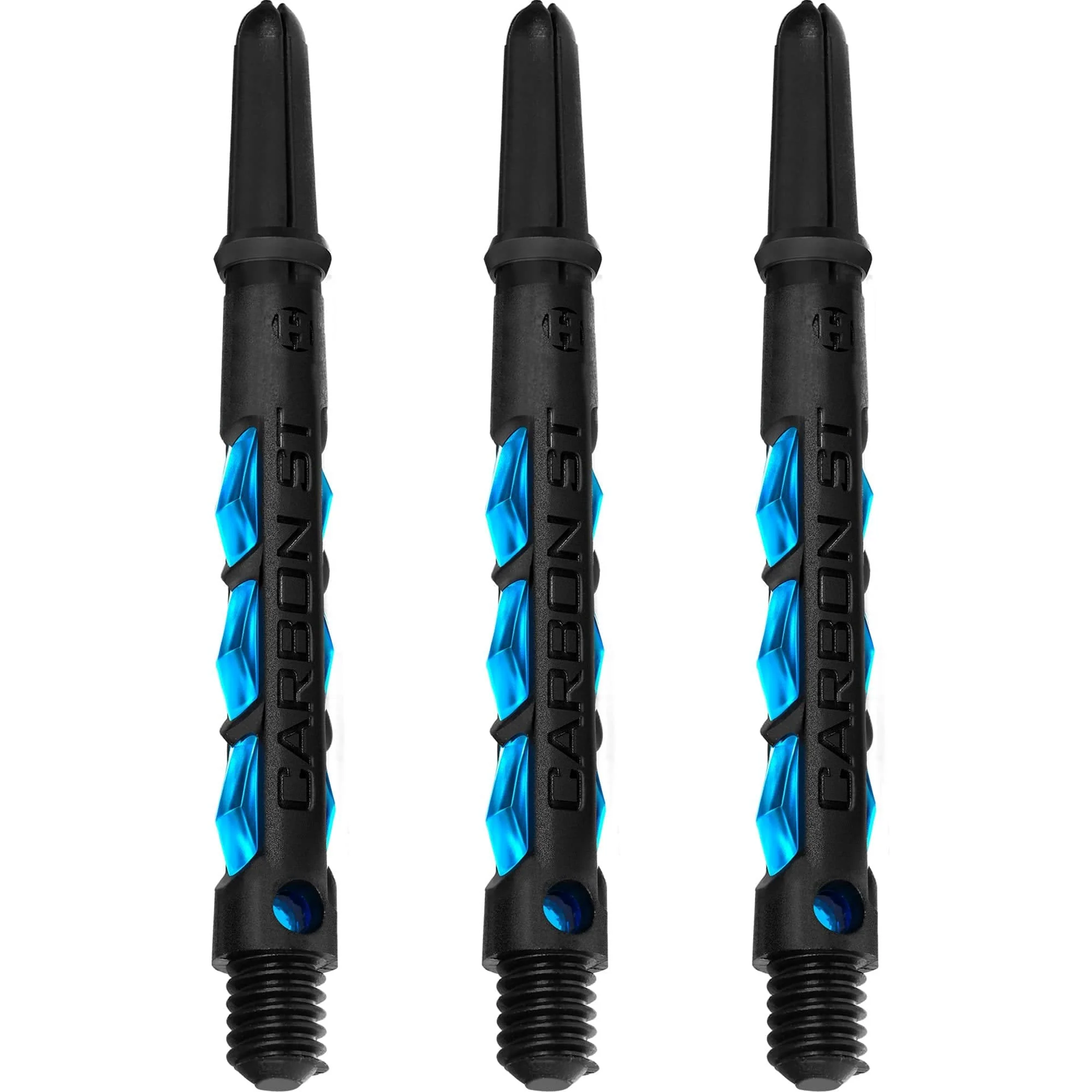 *Harrows Carbon ST Shafts - Dart Stems - Black & Aqua Blue - Image 2
