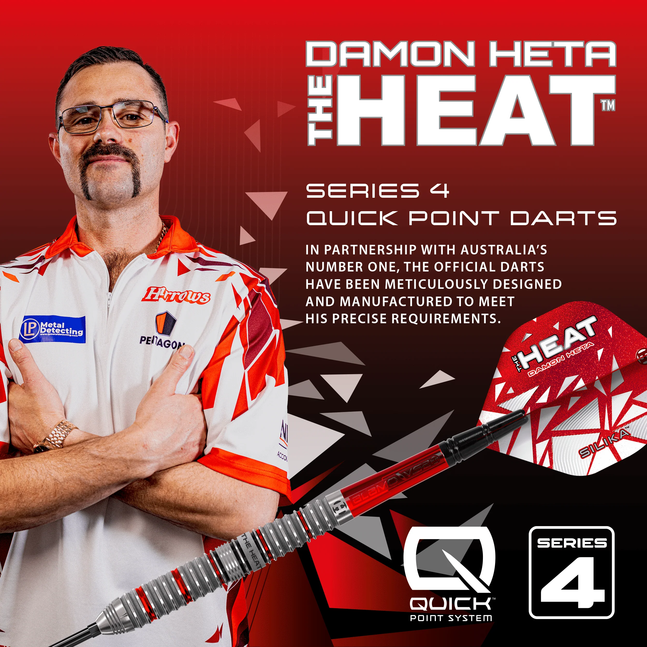Harrows Damon Heta Darts - Steel Tip - 90% Tungsten - Series 4 - Image 5