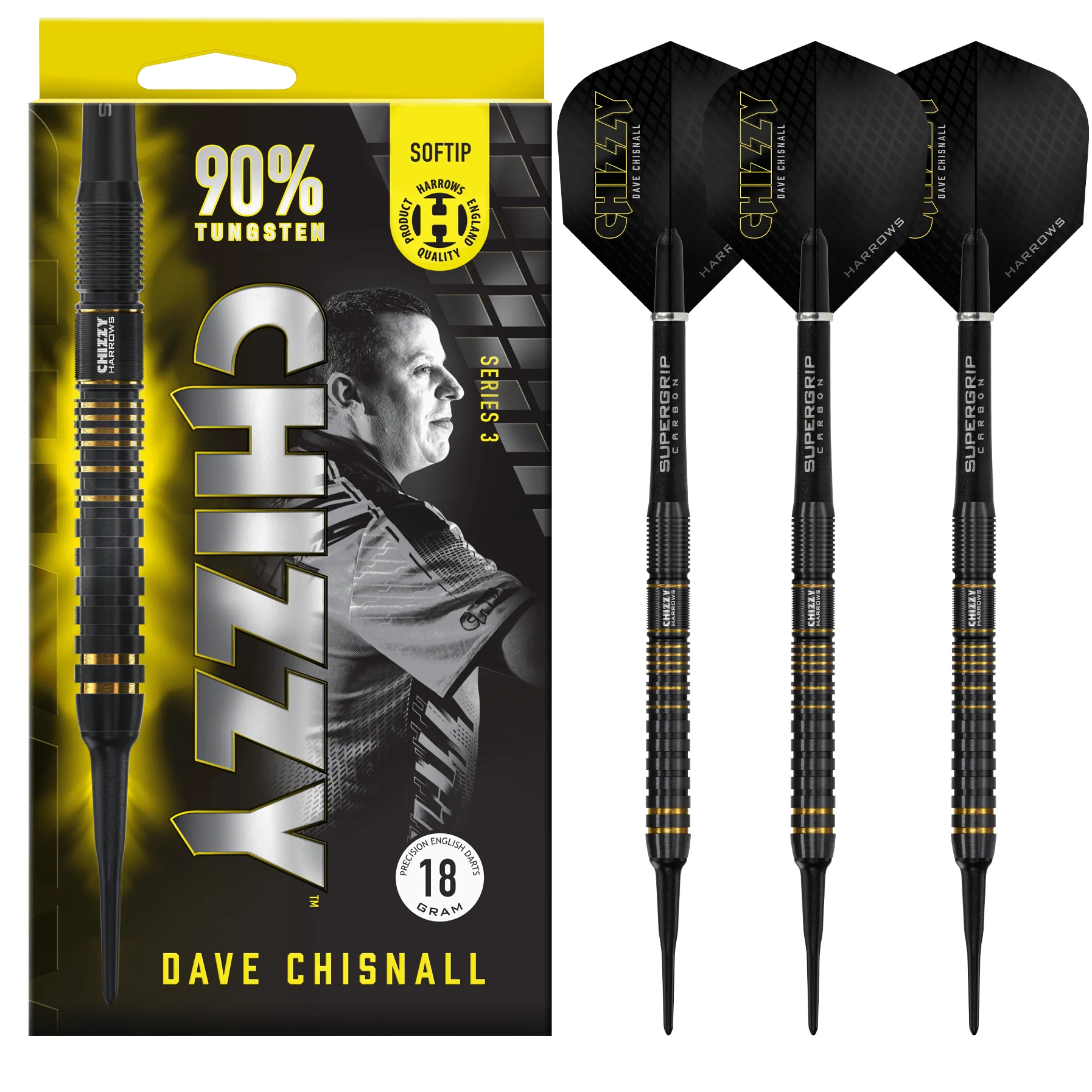 *Harrows Dave Chisnall Darts - Chizzy - Soft Tip - 90% Tungsten - Series 3 - Image 2