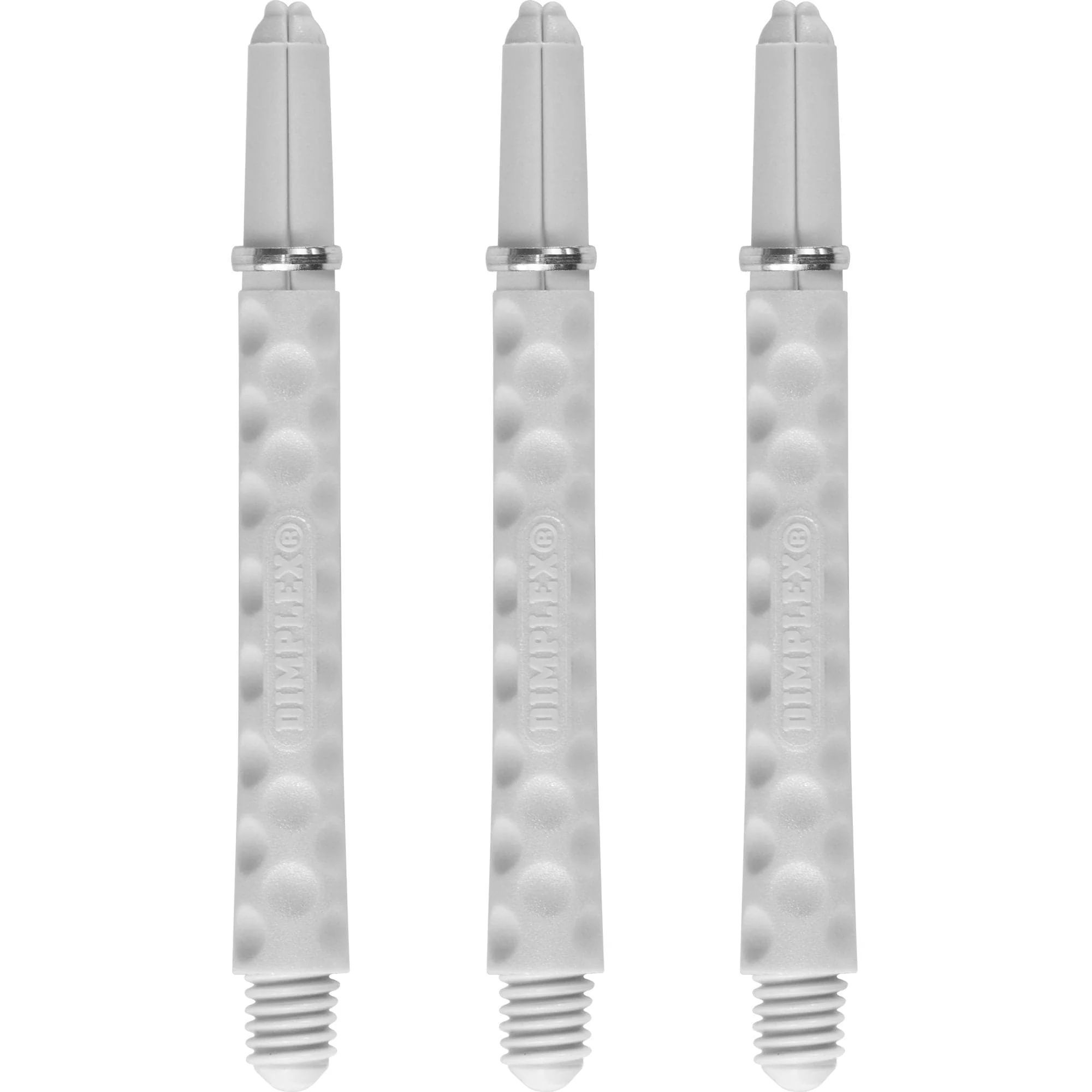 *Harrows Dimplex Shafts - Dart Stems - with Rings - White - Image 2