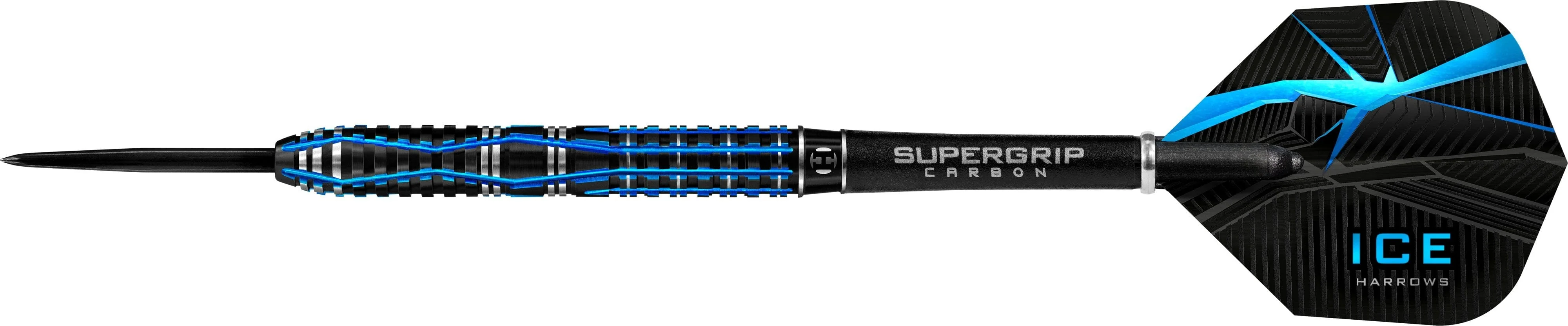 *Harrows ICE Recut Darts - Steel Tip - Black & Blue - Image 2