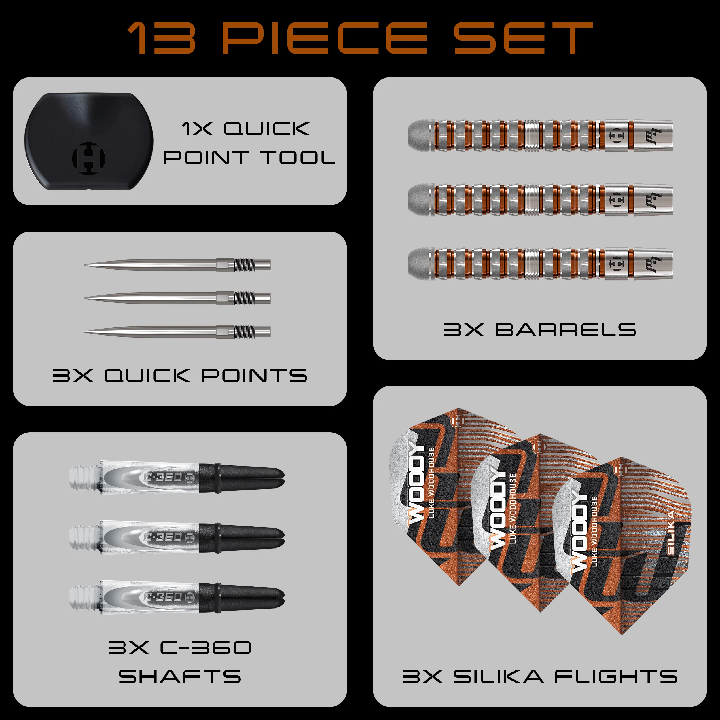 Harrows Luke Woodhouse Darts - Steel Tip - 90% Tungsten - Series 3 - Image 7