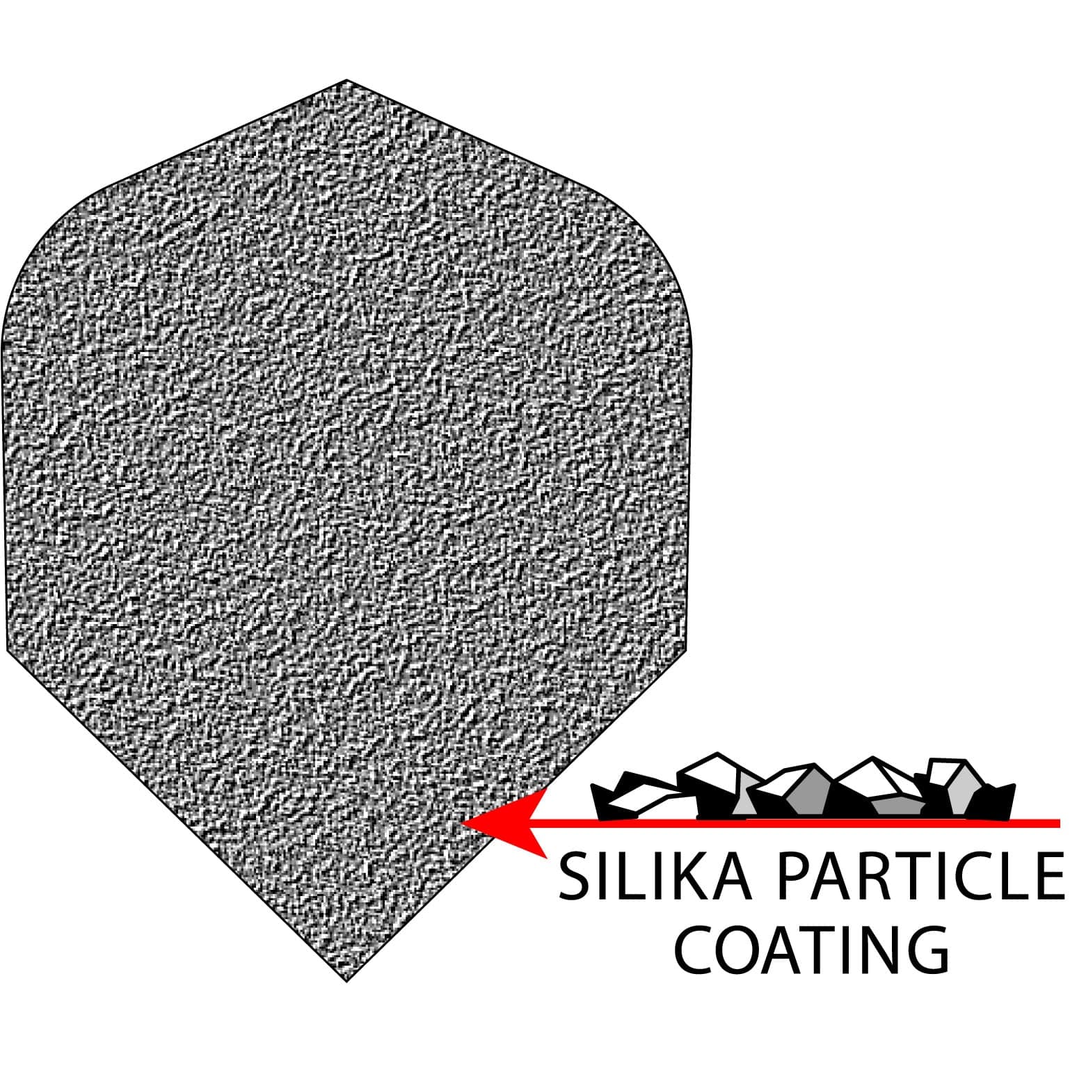*Harrows Silika Dart Flights - Tough Crystaline Coated - Std - No2 - Image 2