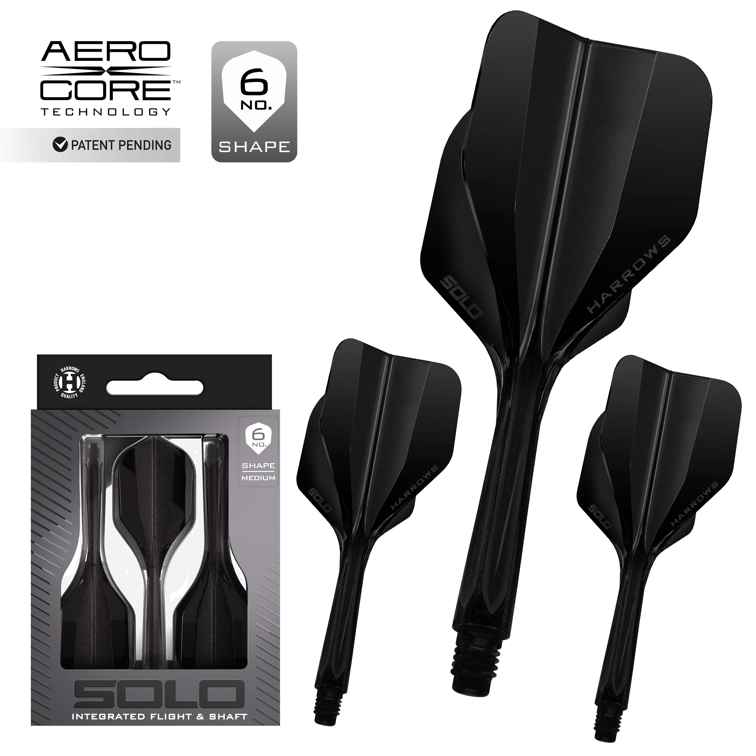 Harrows Solo Dart Flights - Moulded Flight & Shaft - Image 2