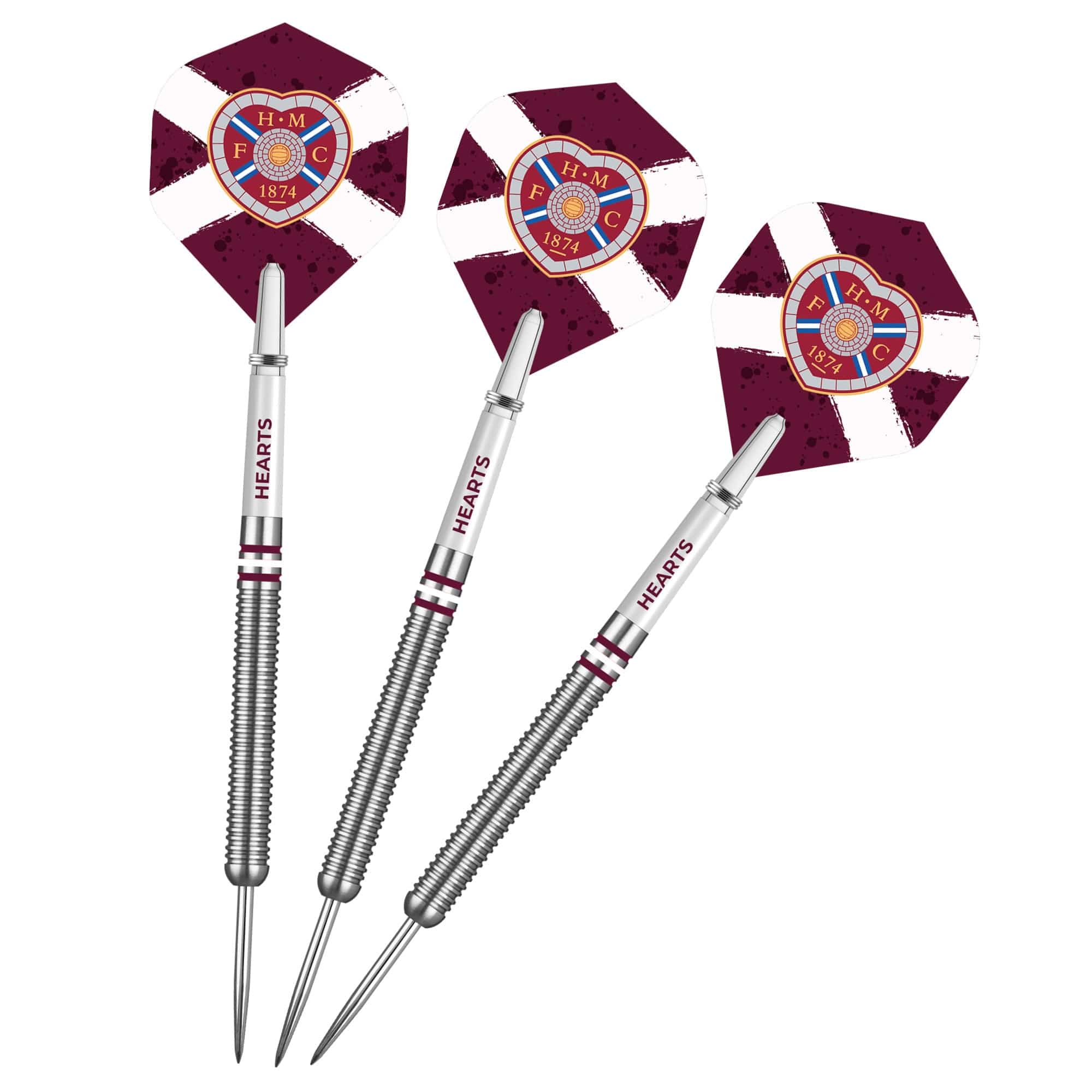 Heart of Midlothian FC - Official Licensed - Hearts - Steel Tip Darts - Tungsten - 24g - Image 5