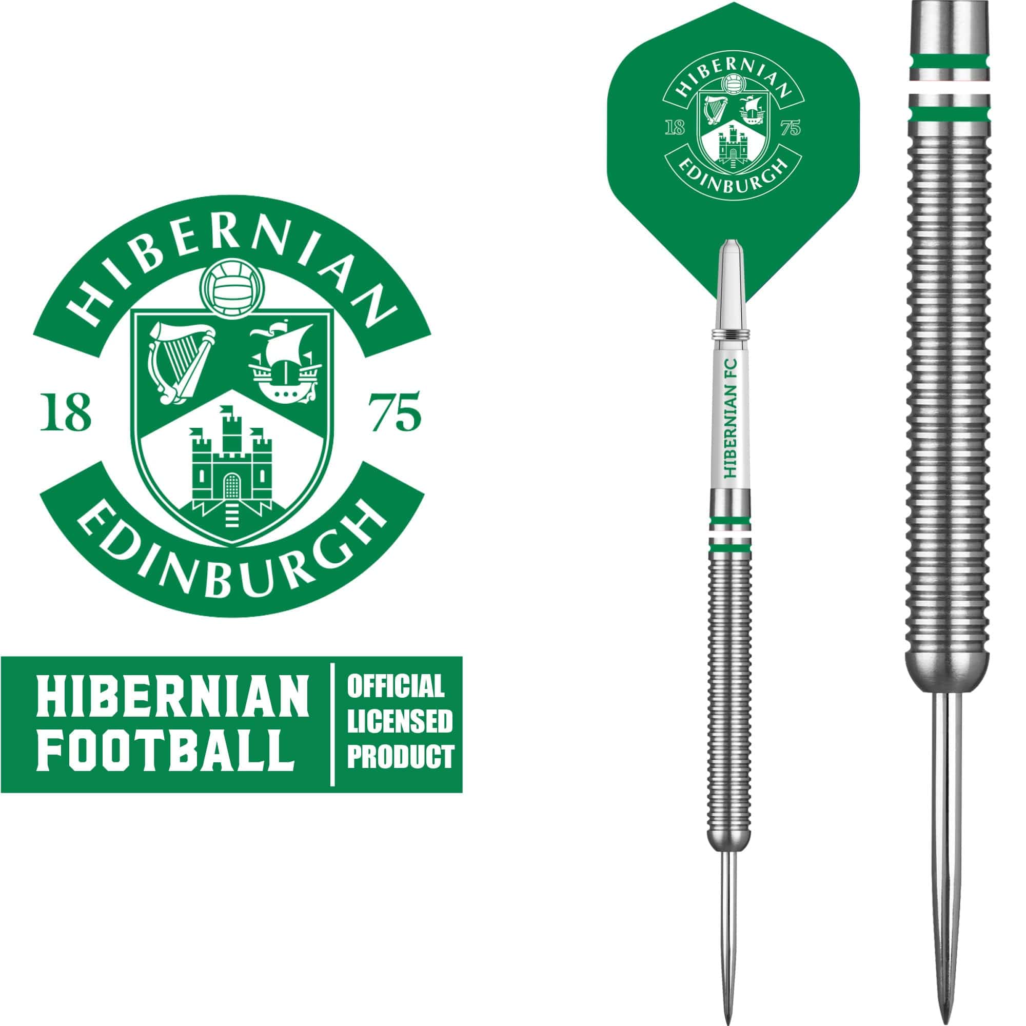 Hibernian FC - Official Licensed - Steel Tip Darts - Tungsten - 24g - Image 2