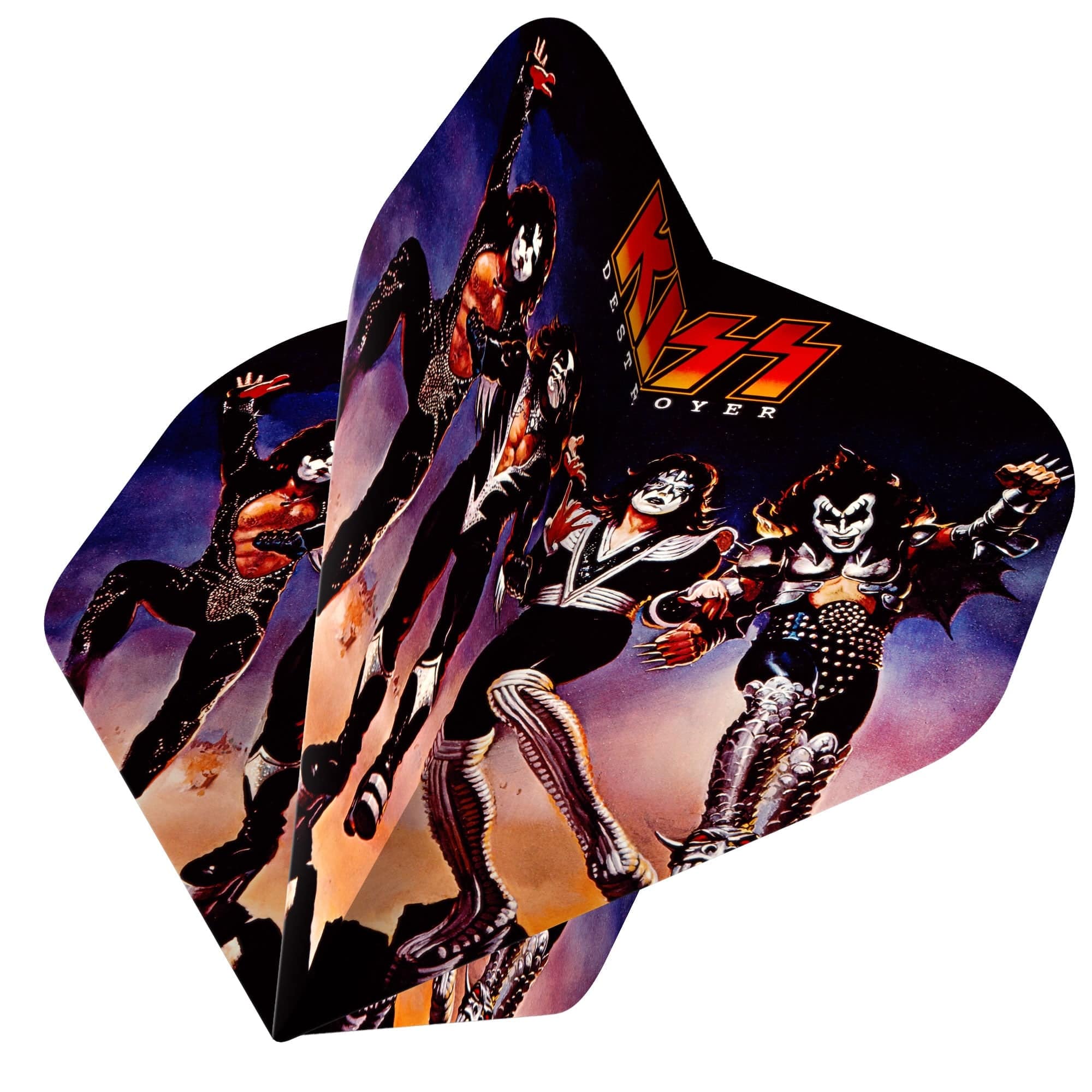 *Kiss Dart Flights - Official Licensed - 100 Micron - No2 - Std - F3 - Black - Destroyer - Image 2