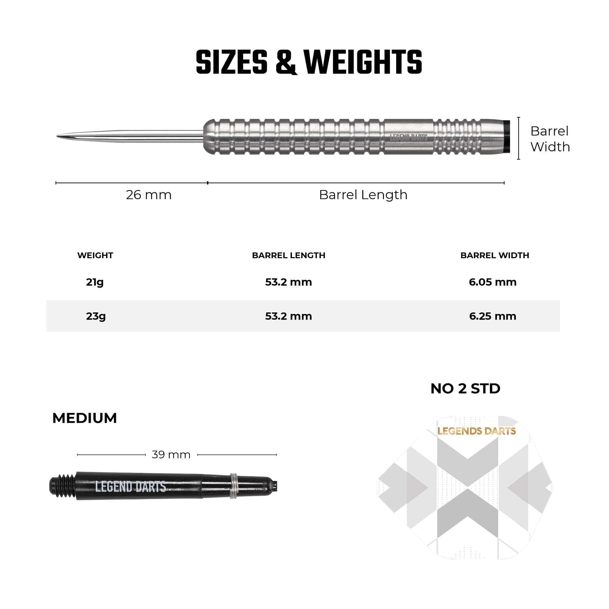 Legend Darts - Steel Tip - 90% Tungsten - Pro Series - V2 - Ringed - Image 3