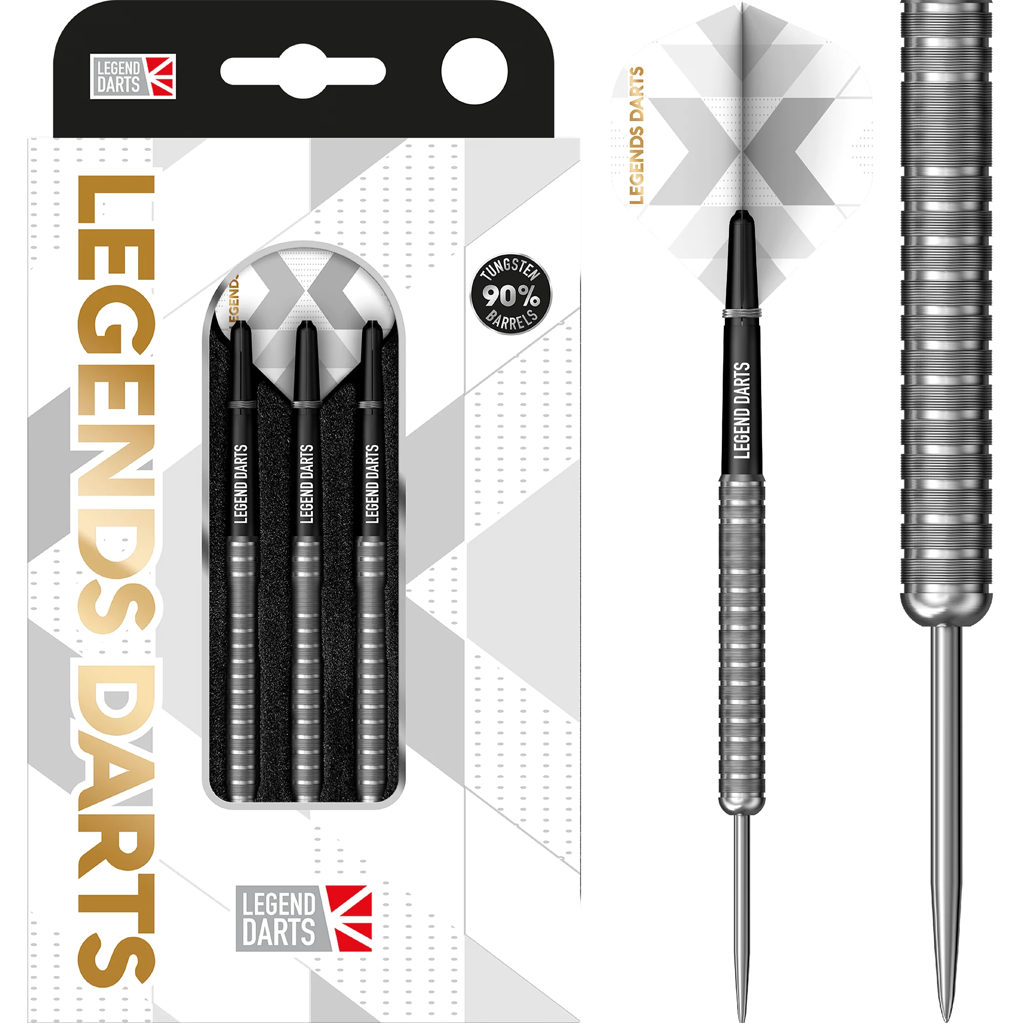 Legend Darts - Steel Tip - 90% Tungsten - Pro Series - V26 - Fine Micro Ring