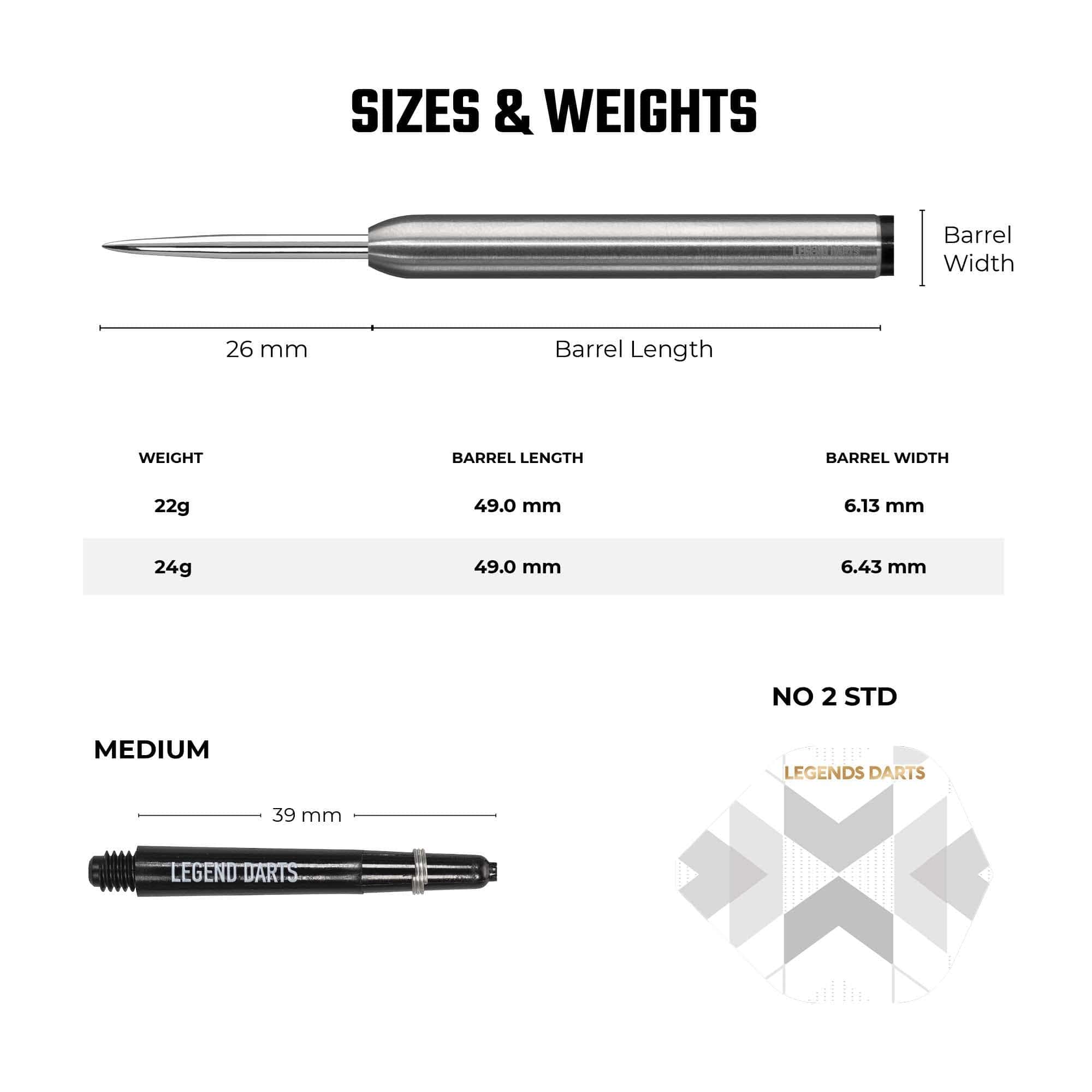 Legend Darts - Steel Tip - 90% Tungsten - Pro Series - V5 - Smooth - Image 3