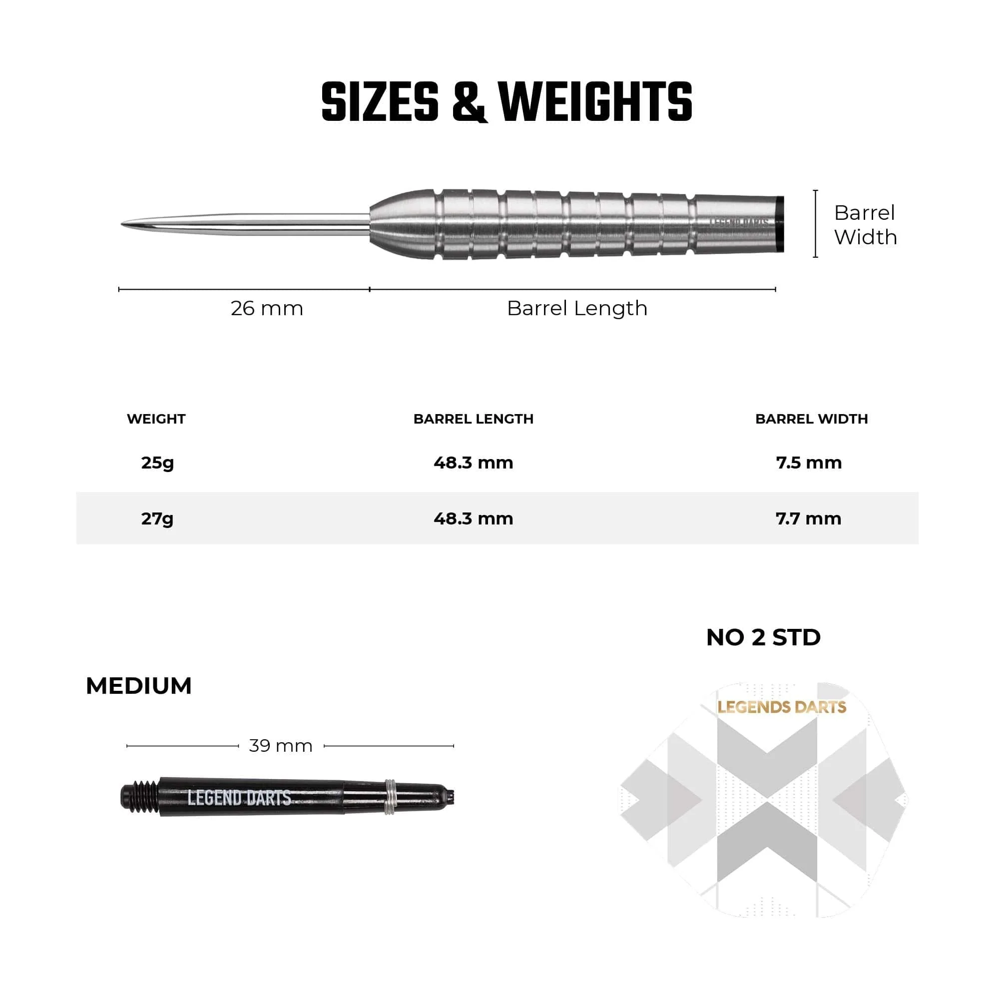 Legend Darts - Steel Tip - 90% Tungsten - Pro Series - V7 - Torpedo - Image 3