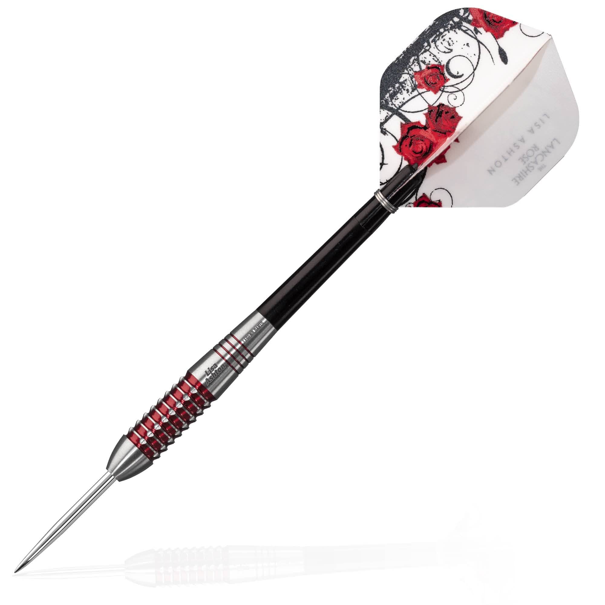 *Legend Darts - Steel Tip - 90% Tungsten - The Lancashire Rose - Lisa Ashton - Electro Red - Image 5