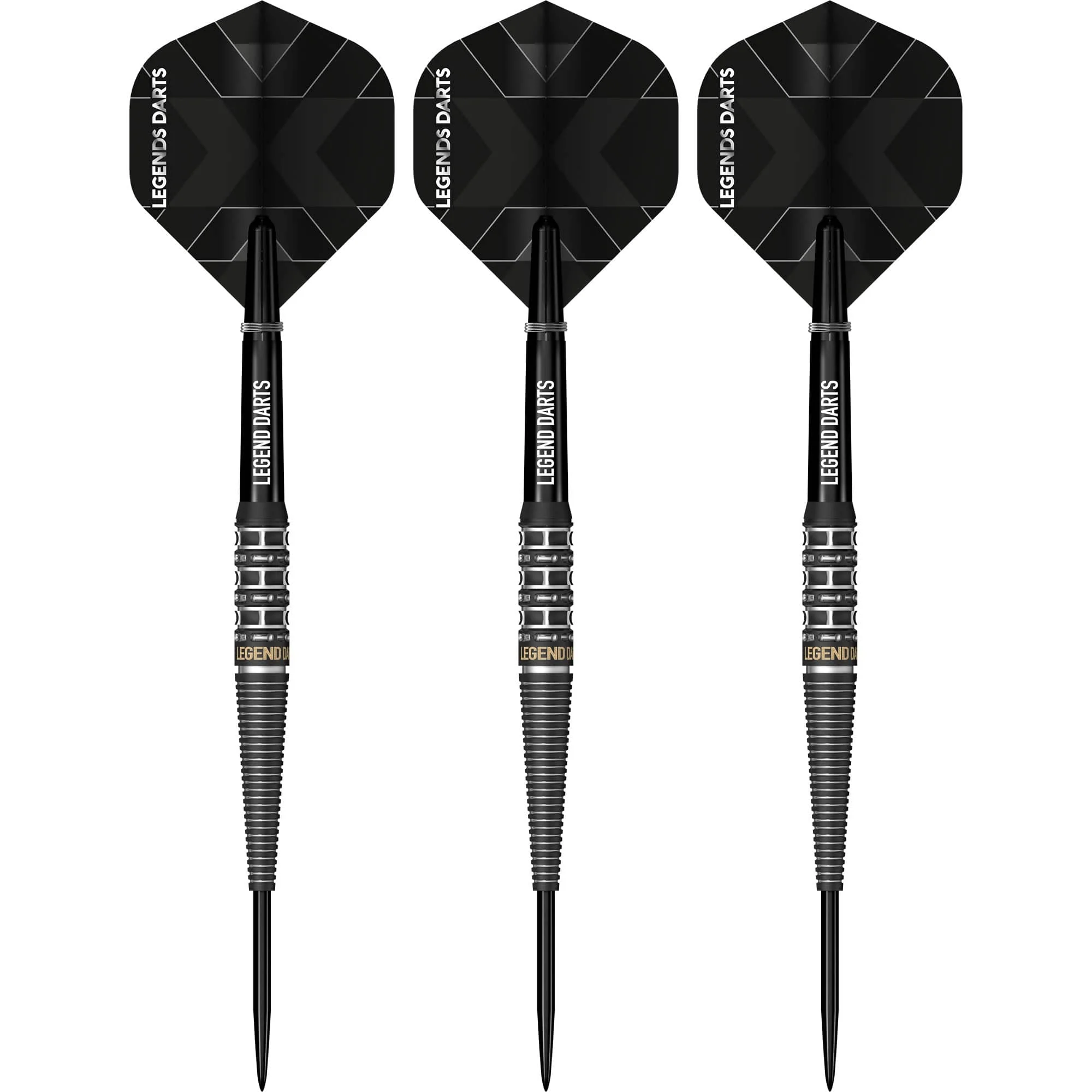 Legend Darts - Steel Tip - Revolution Series - B20 - Black -Tapered Ring & Milled Cut - Image 2