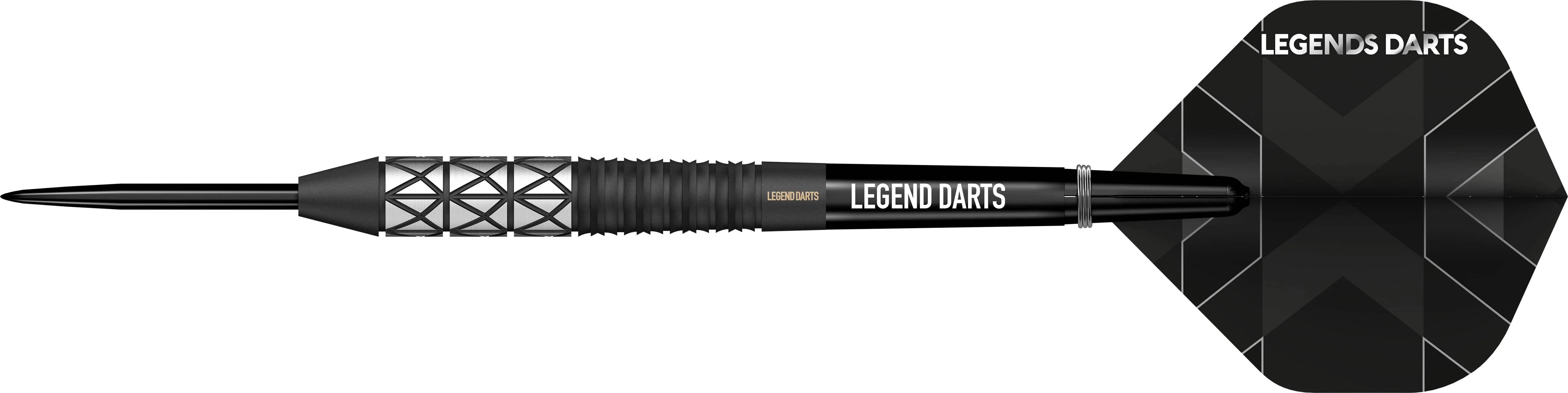 Legend Darts - Steel Tip - Revolution Series - B24 - Black - Taper Back Ring & Milled Cut - Image 3