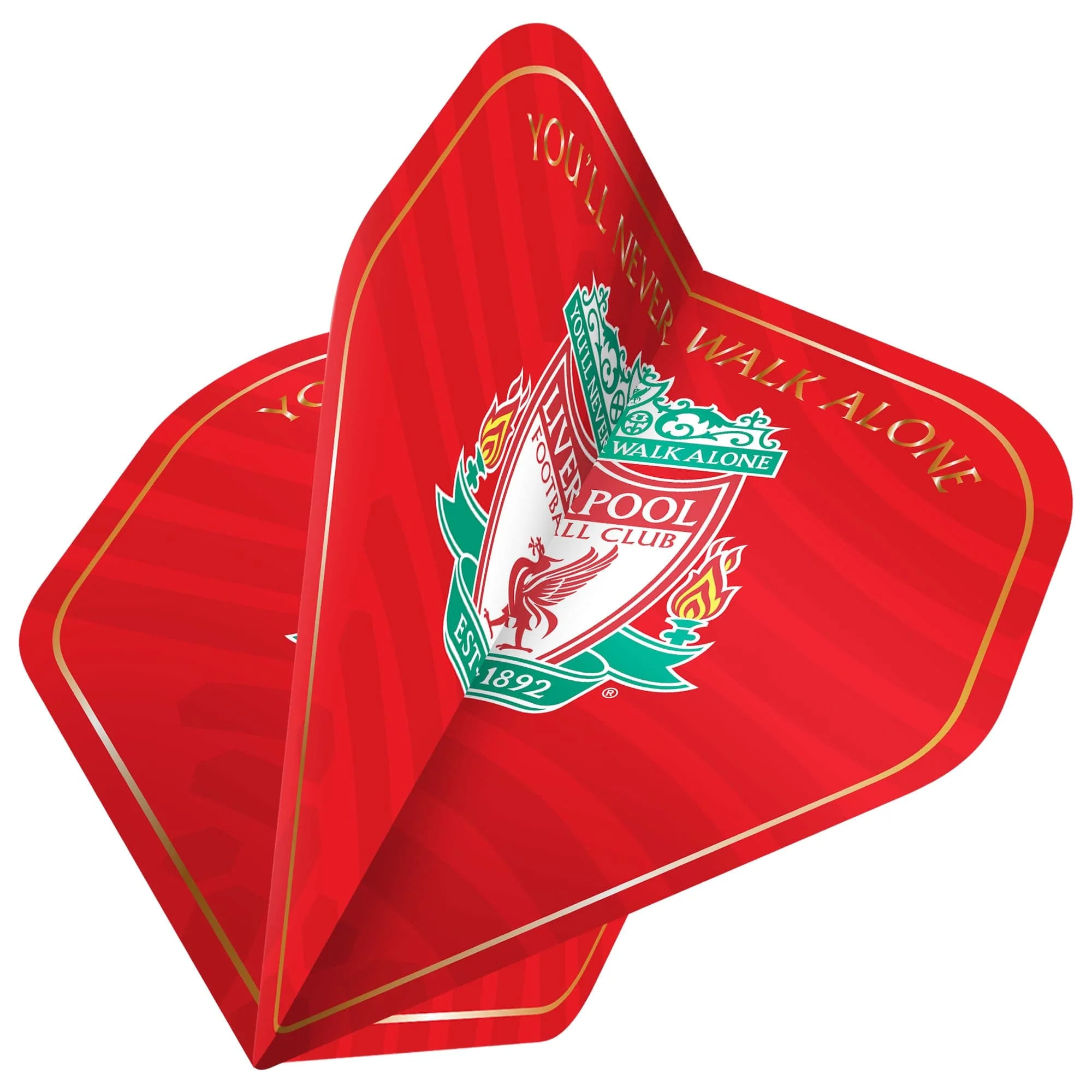 Liverpool FC Dart Flights - Official Licensed - No2 - Std - LFC - F1 - Red - YNWA Crest - Image 2