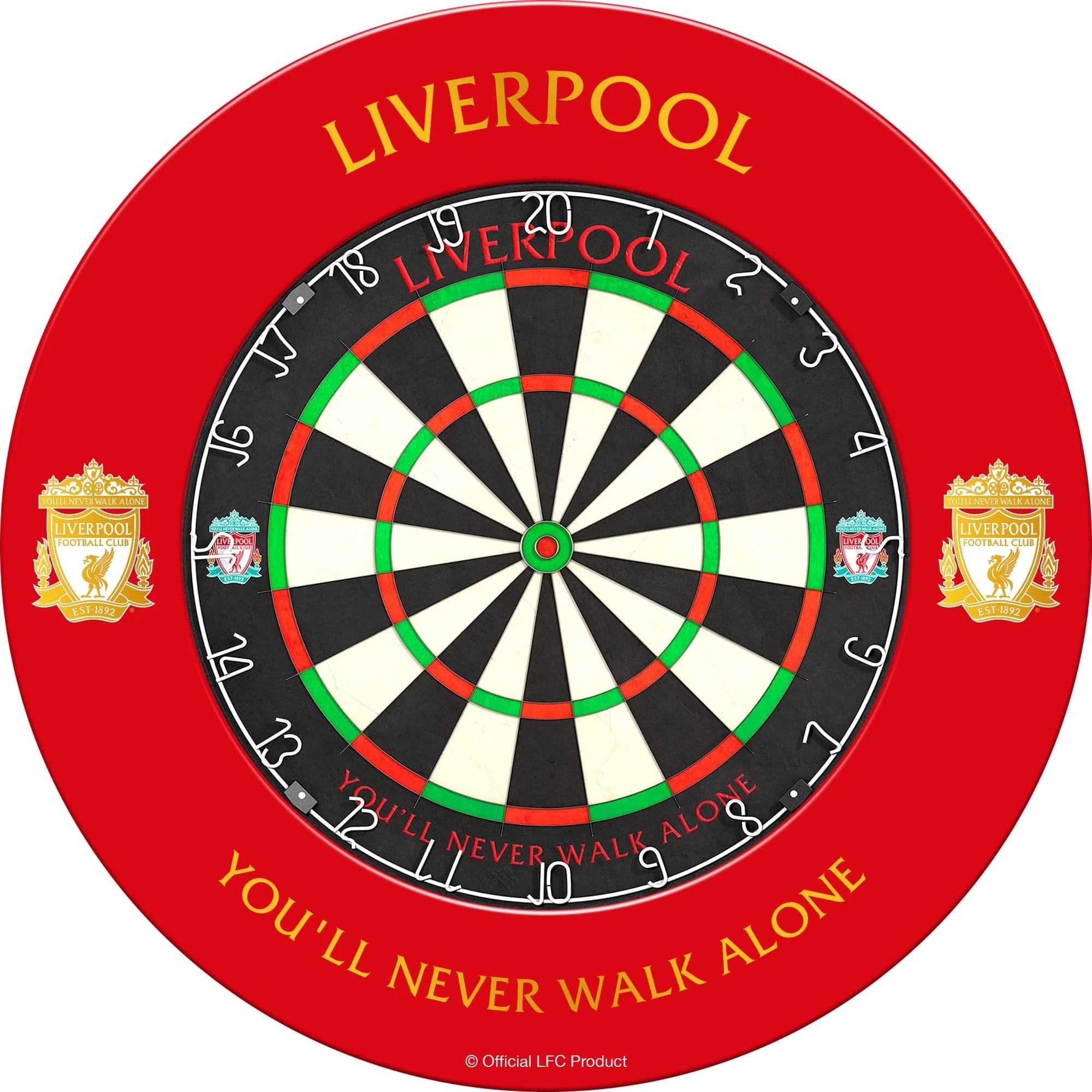 Liverpool FC Dartboard Surround - Official Licensed - LFC - S2 - Red - Gold Crest - Image 3