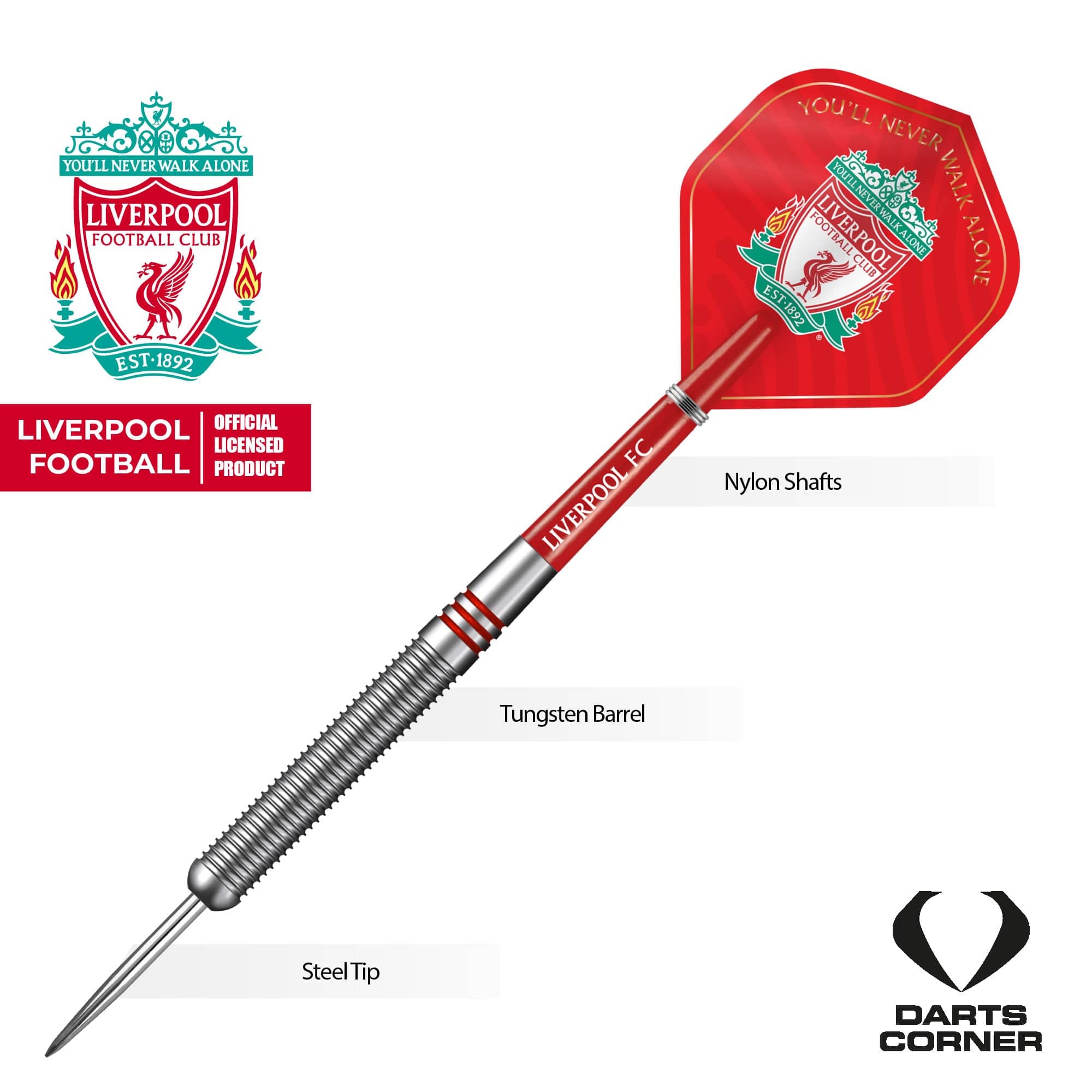 Liverpool FC Darts - Steel Tip Tungsten - Official Licensed - LFC - 24g - Image 3