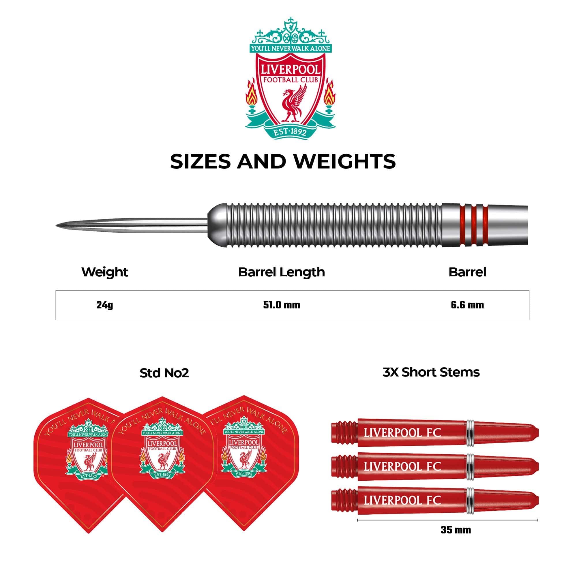 Liverpool FC Darts - Steel Tip Tungsten - Official Licensed - LFC - 24g - Image 4