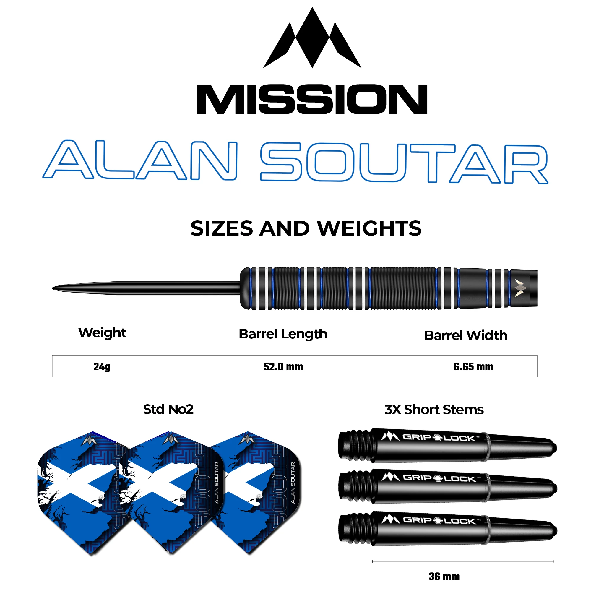 Mission Alan Soutar Darts - Steel Tip - 90% - Soots - Black Titanium - Image 8