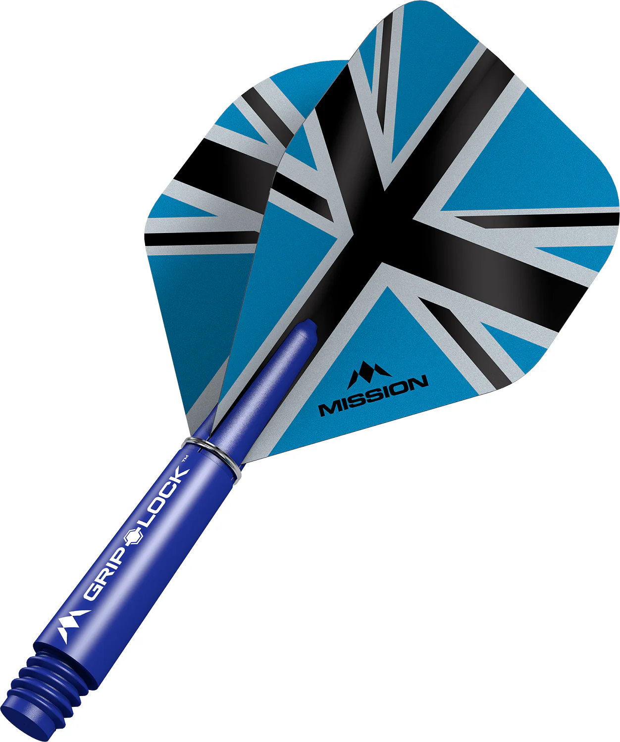 Mission Alliance X Black No2 Dart Flights Combo With Griplock Shafts - Image 2