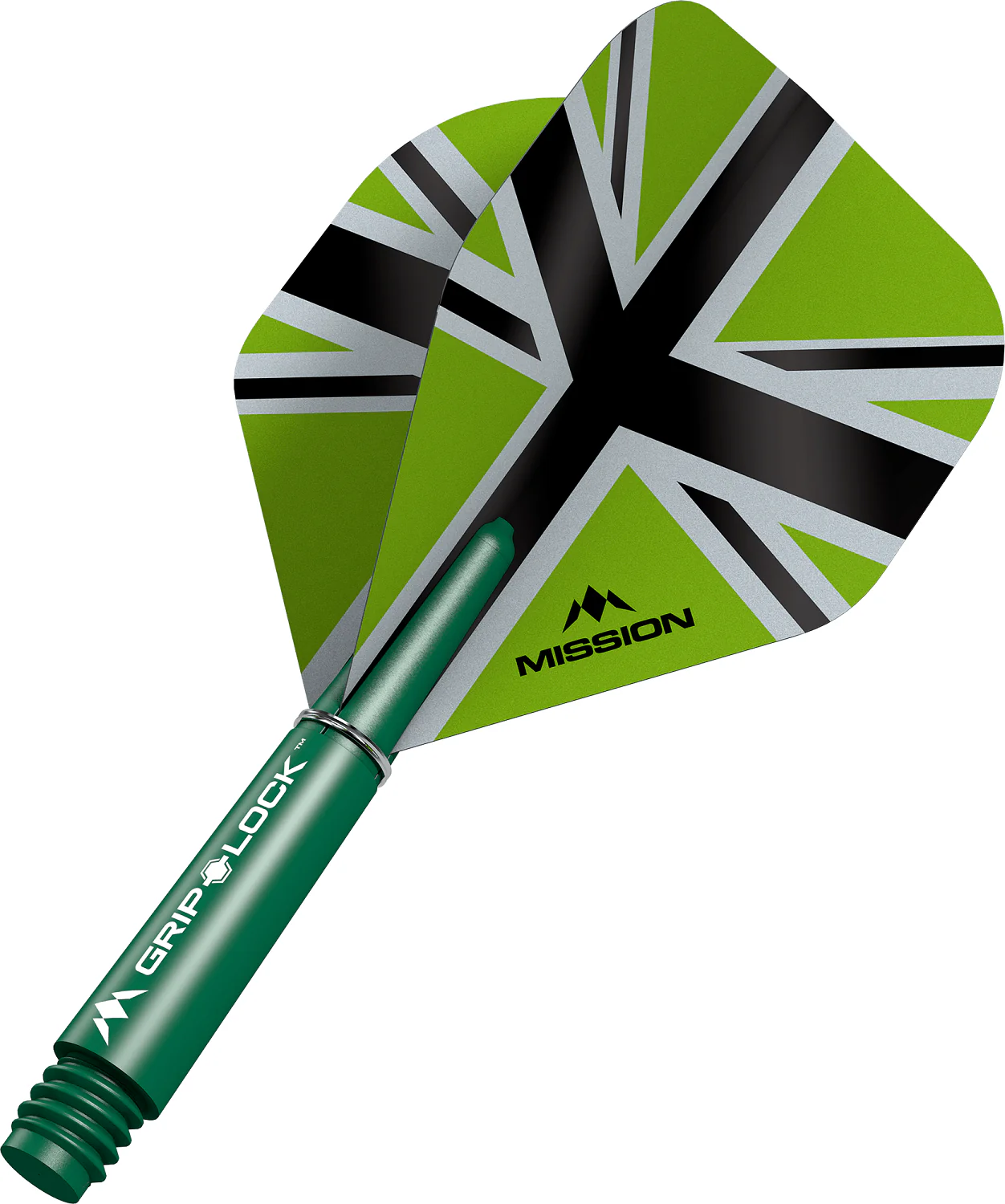 Mission Alliance X Black No2 Dart Flights Combo With Griplock Shafts - Image 3