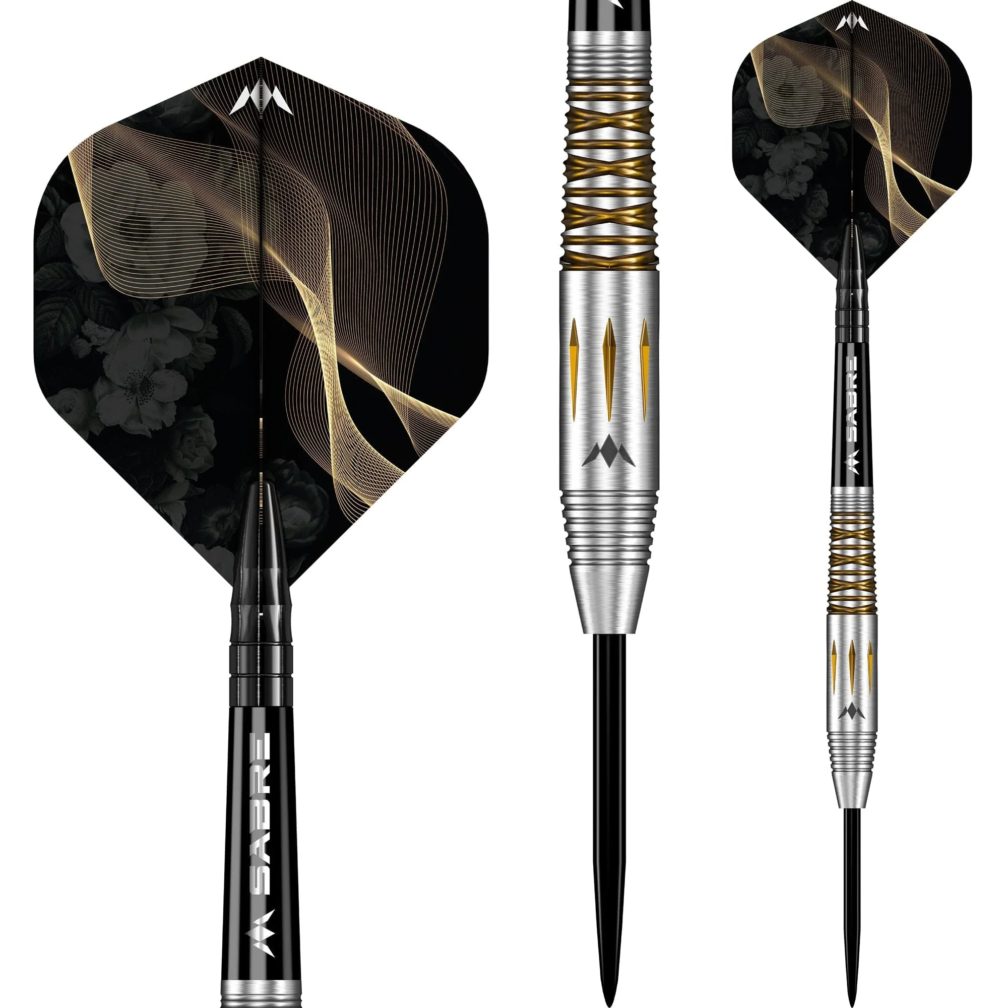 *Mission Almudena Fajardo Ayuso Darts - Steel Tip - 95% Tungsten - Gold PVD Milled Silver - Image 2