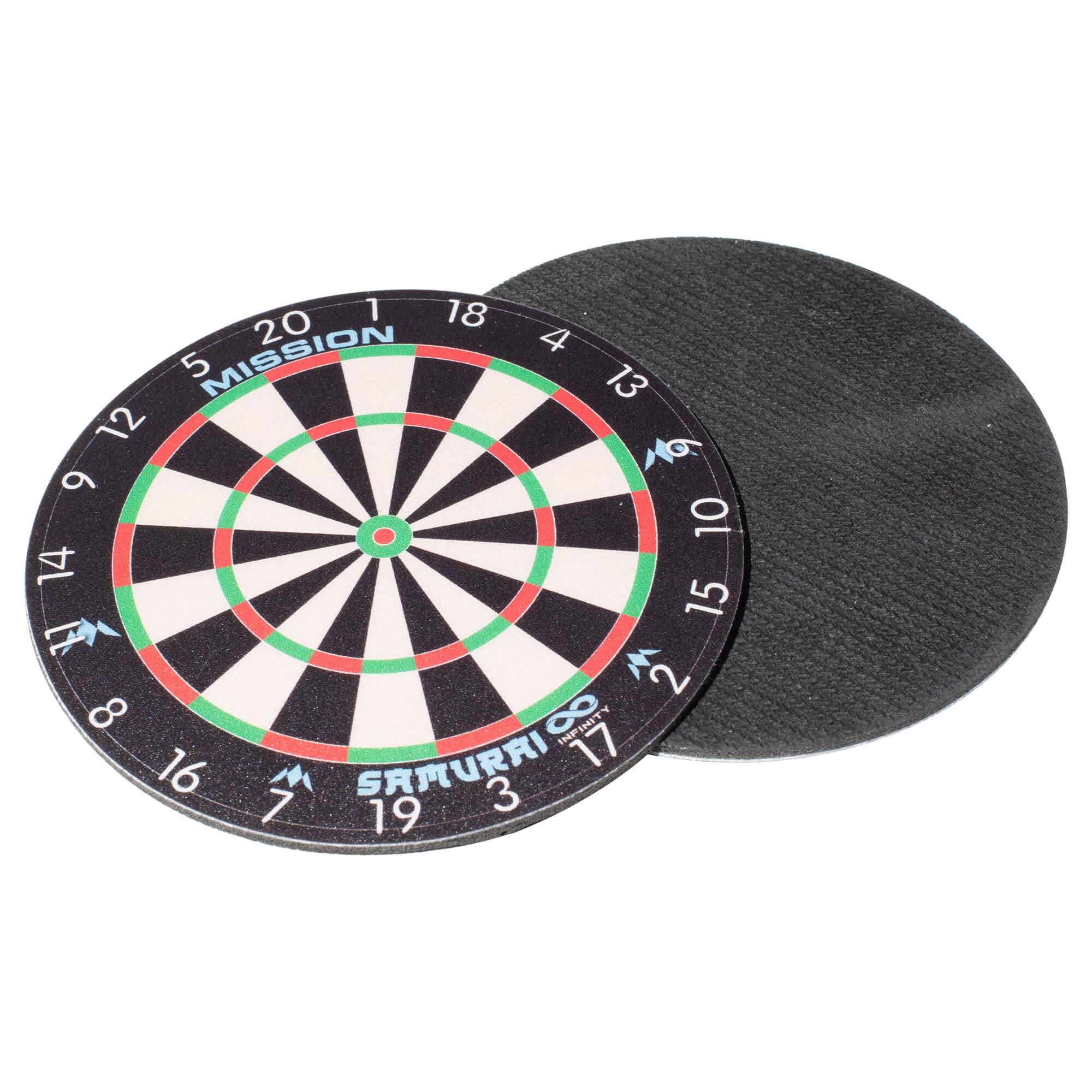 Mission Coasters - Infinity Dartboard Design - Rubber and Fabric - Round 9.5cm - Pack 2 - Image 3