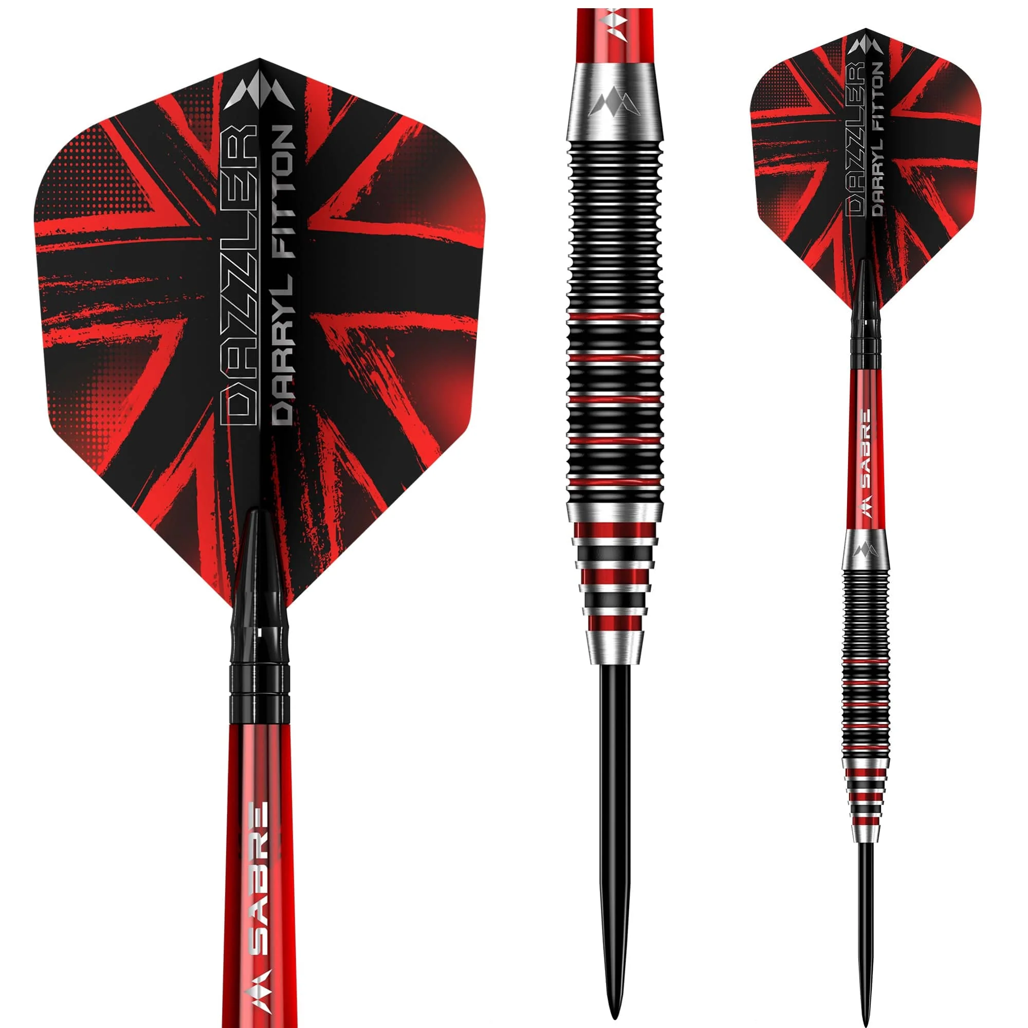Mission Darryl Fitton Darts - Steel Tip - Electro Black & Red - The Dazzler - Image 2