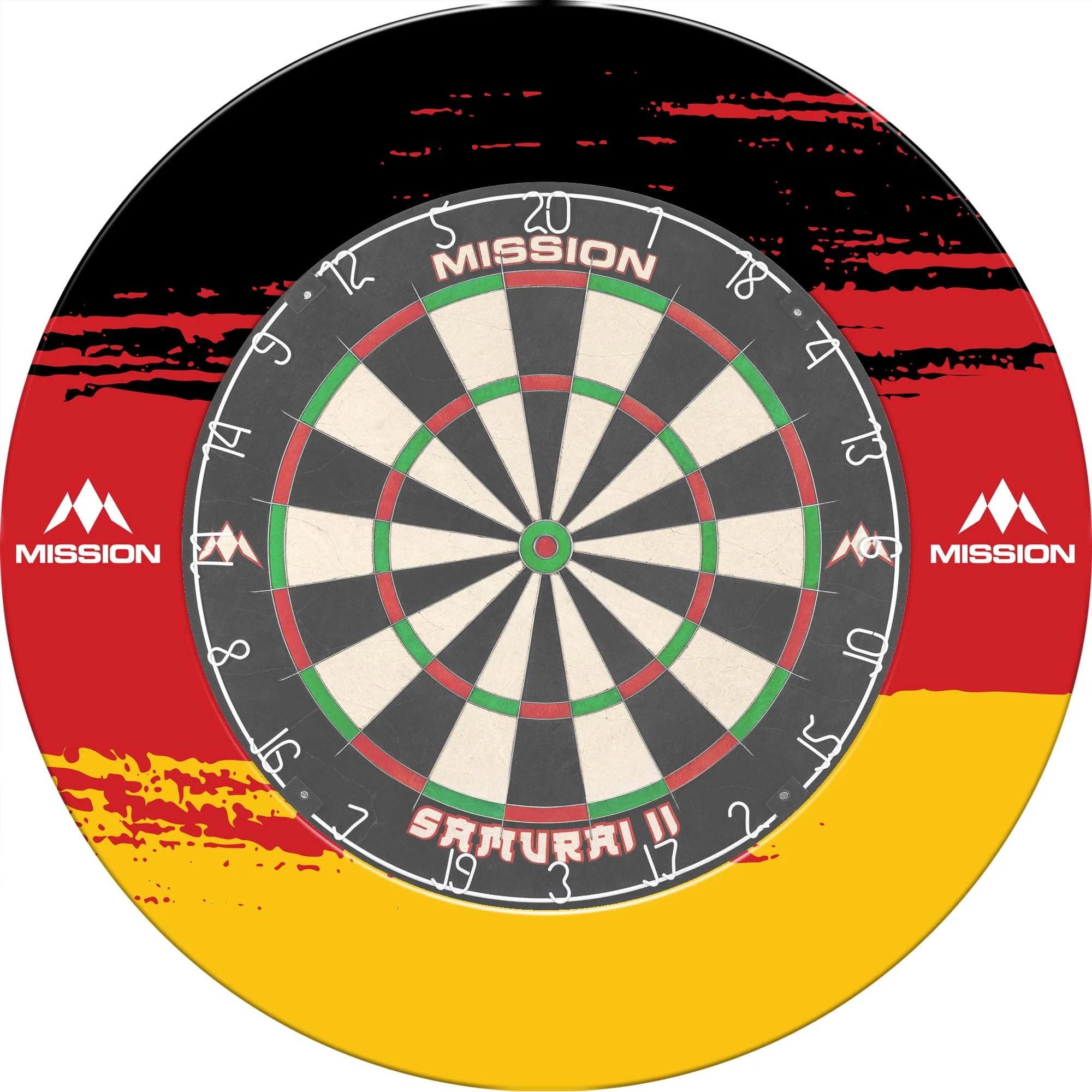 Mission Dartboard Surround - Deutschland Design - Black - Brush Stroke - Image 3
