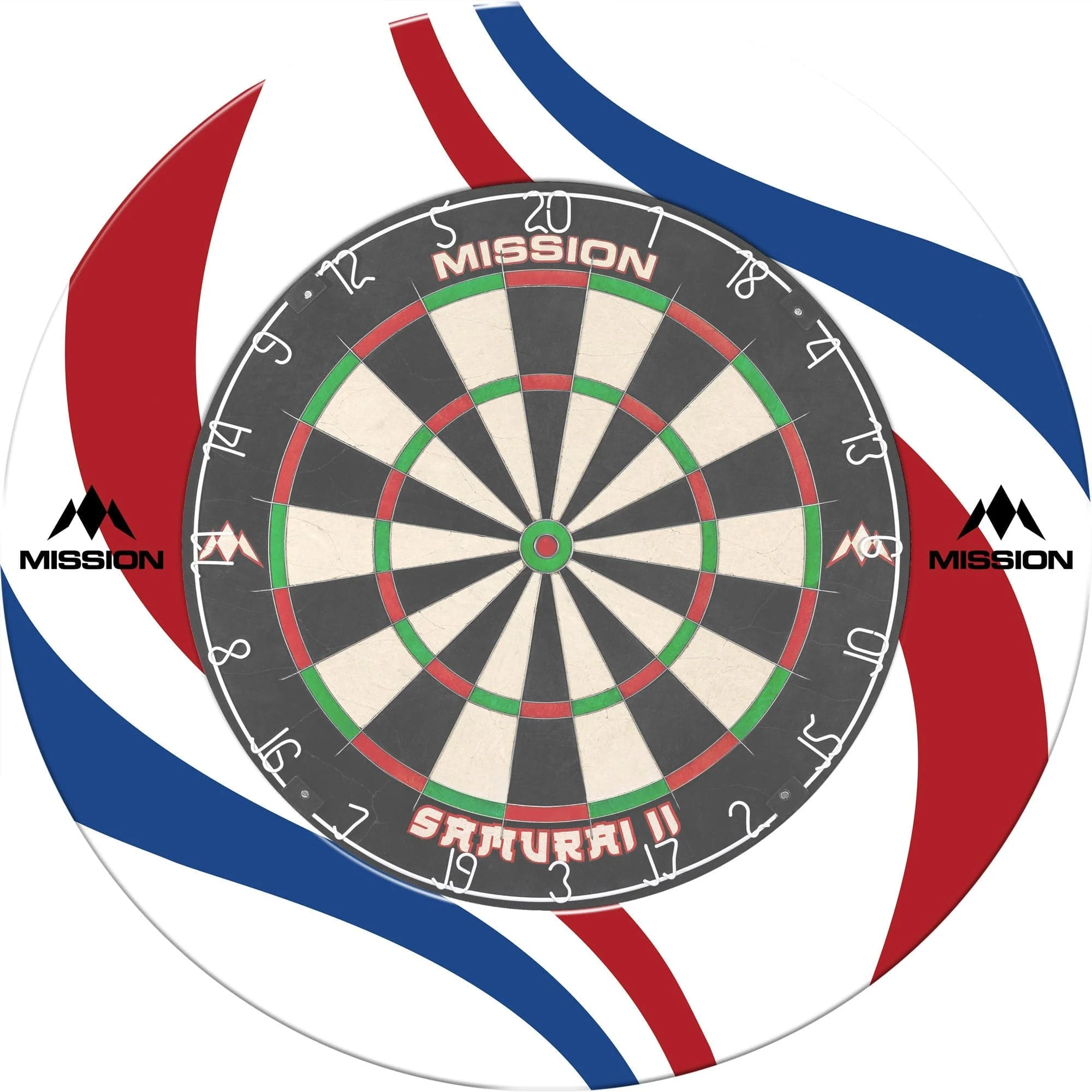 Mission Dartboard Surround - Nederland Design - White - Swirls - Image 3