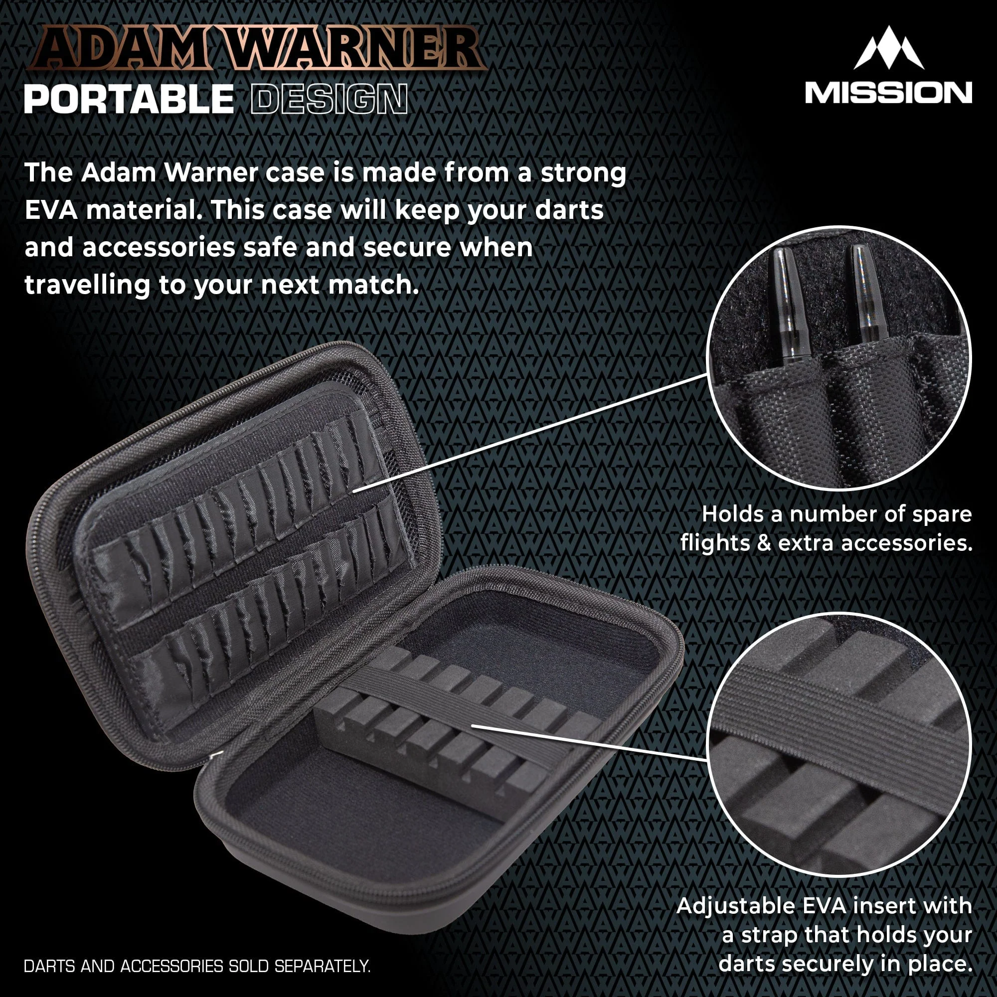 Mission Darts Players- EVA Dart Case - Adam Warner - Image 3