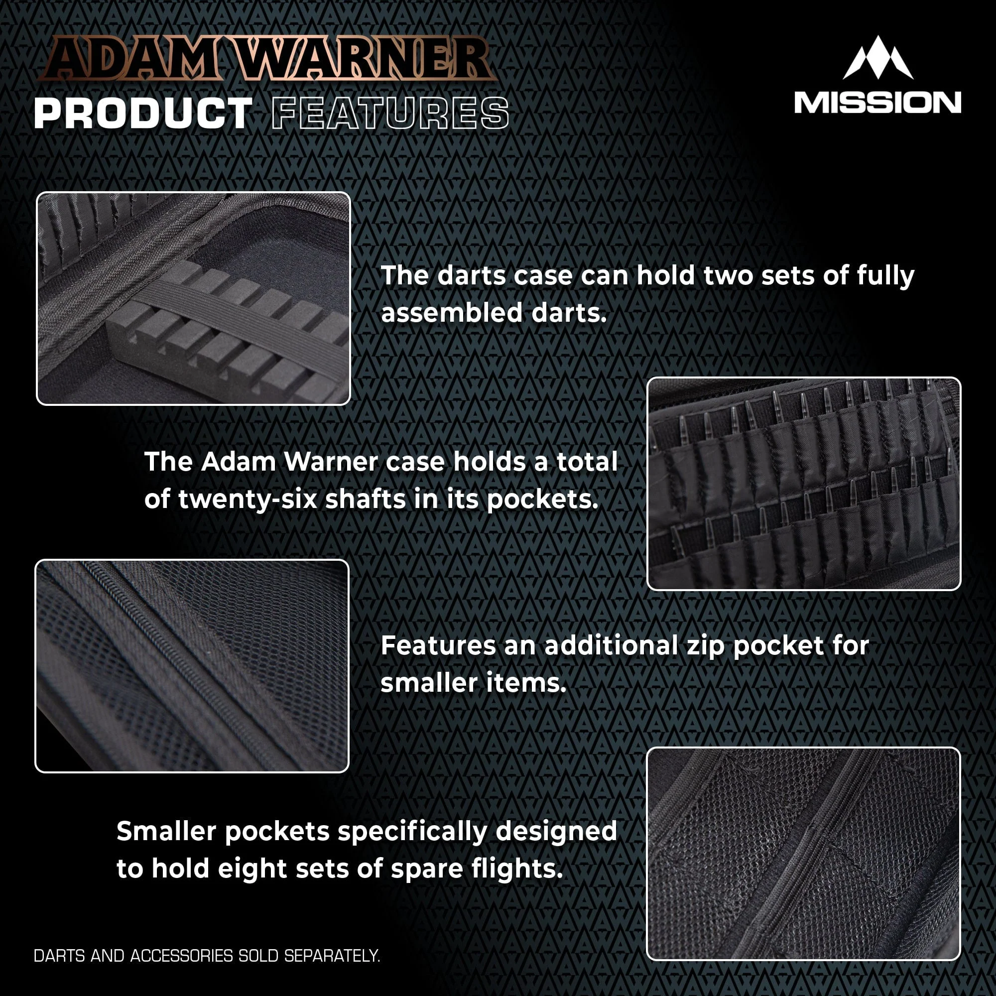 Mission Darts Players- EVA Dart Case - Adam Warner - Image 4